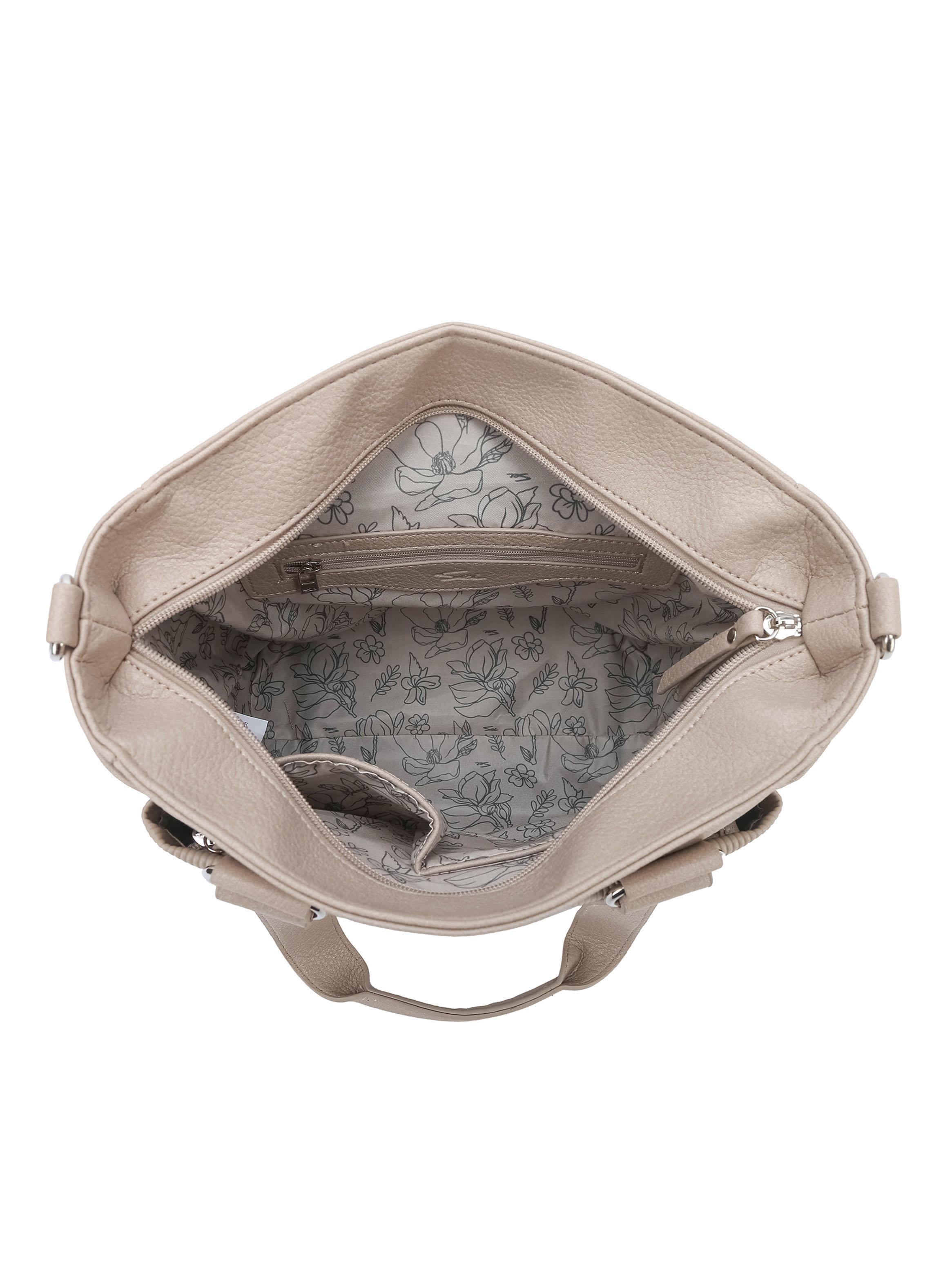 Cartera de Hombro Minimalista Lotus Beige-3