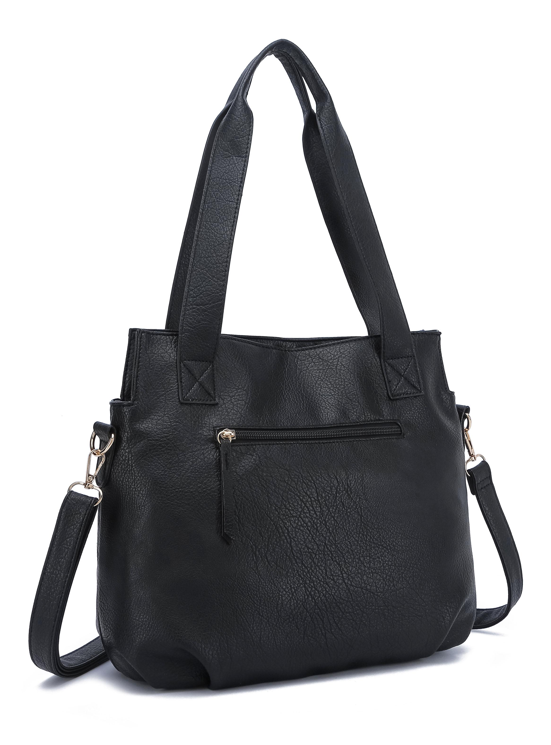 Cartera de Hombro Patchwork Zinnia Negro-2