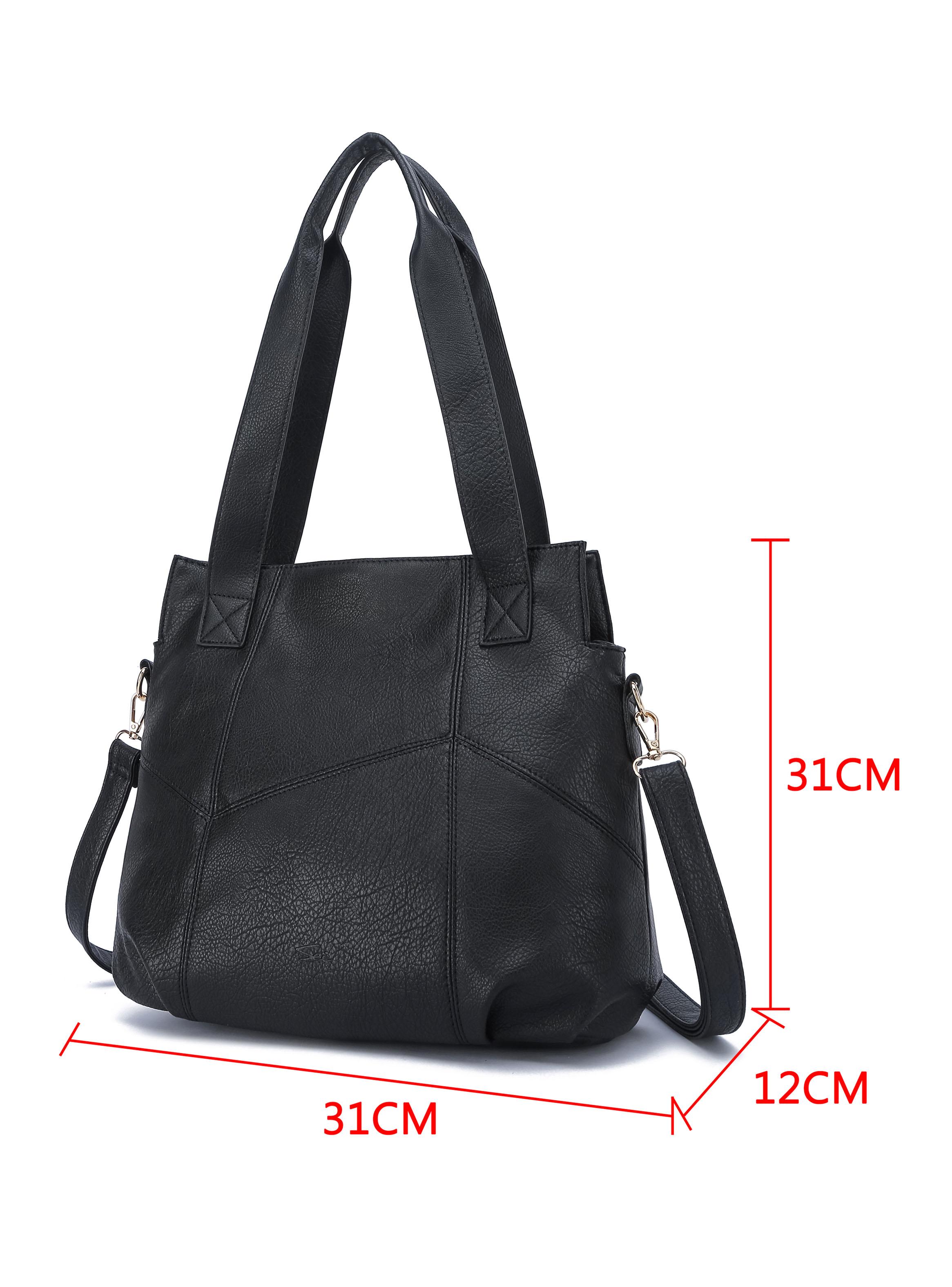 Cartera de Hombro Patchwork Zinnia Negro-1