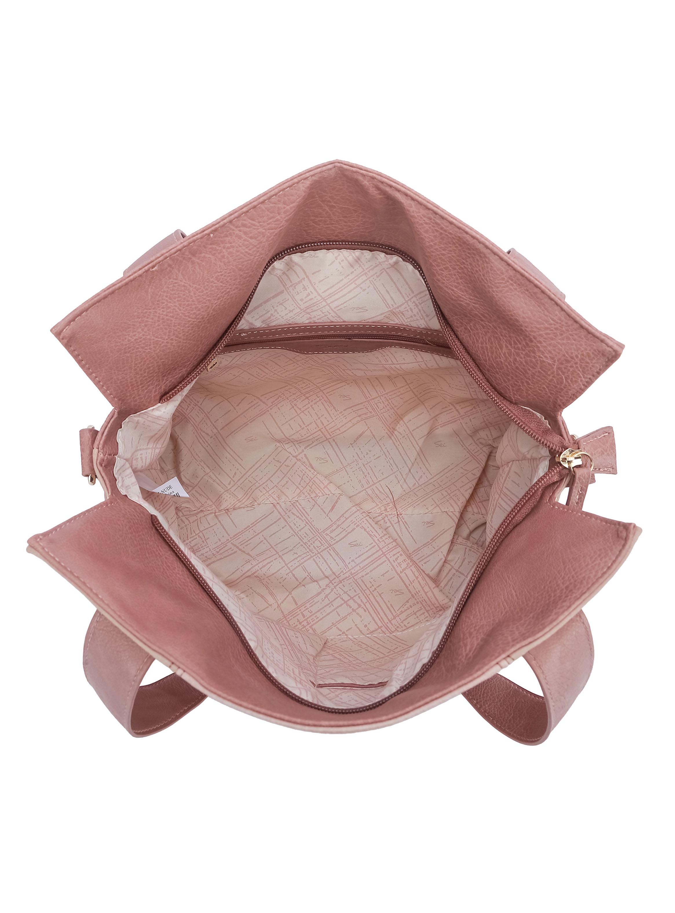 Cartera de Hombro Patchwork Zinnia Beige-3