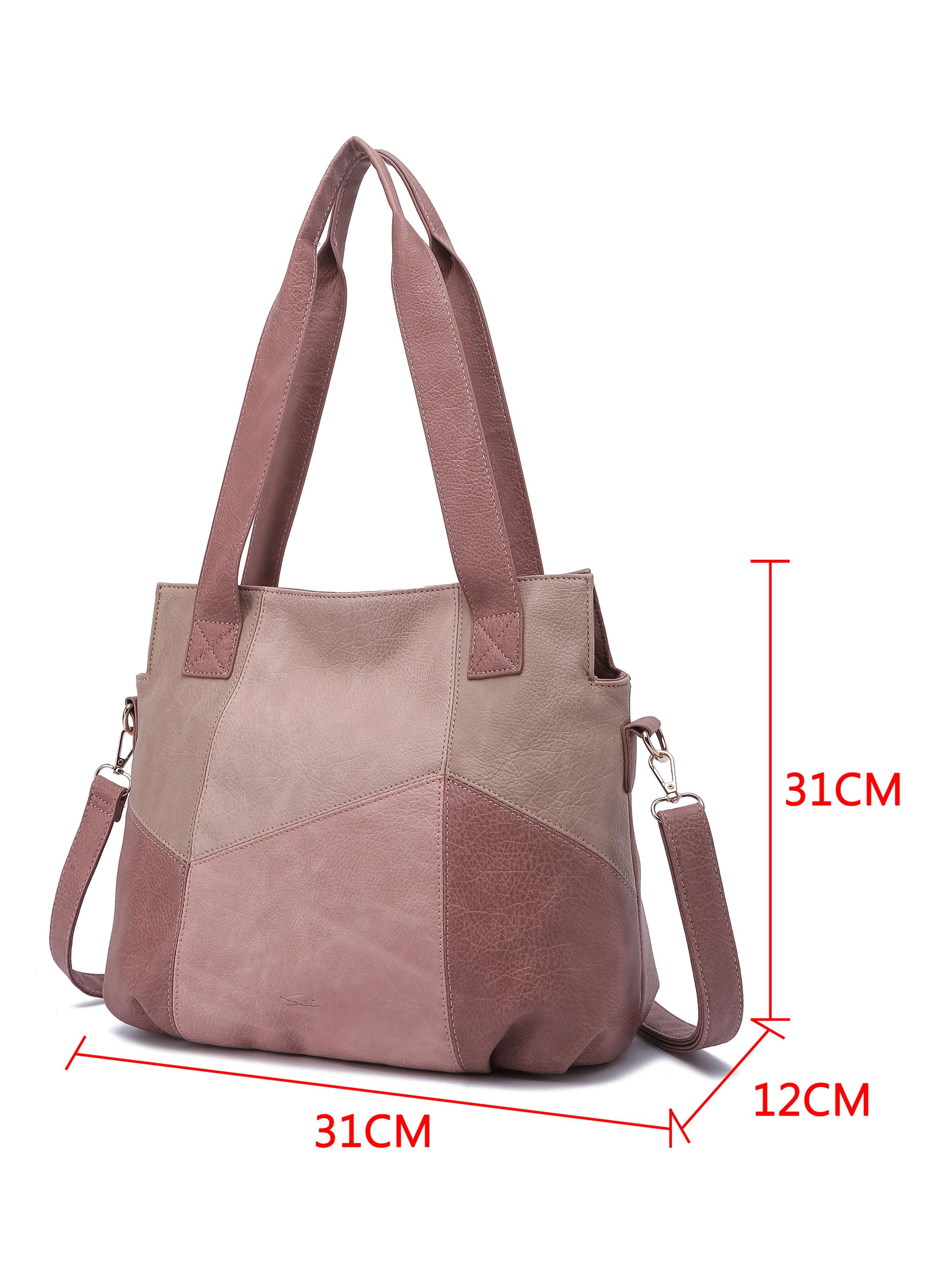 Cartera de Hombro Patchwork Zinnia Beige-1