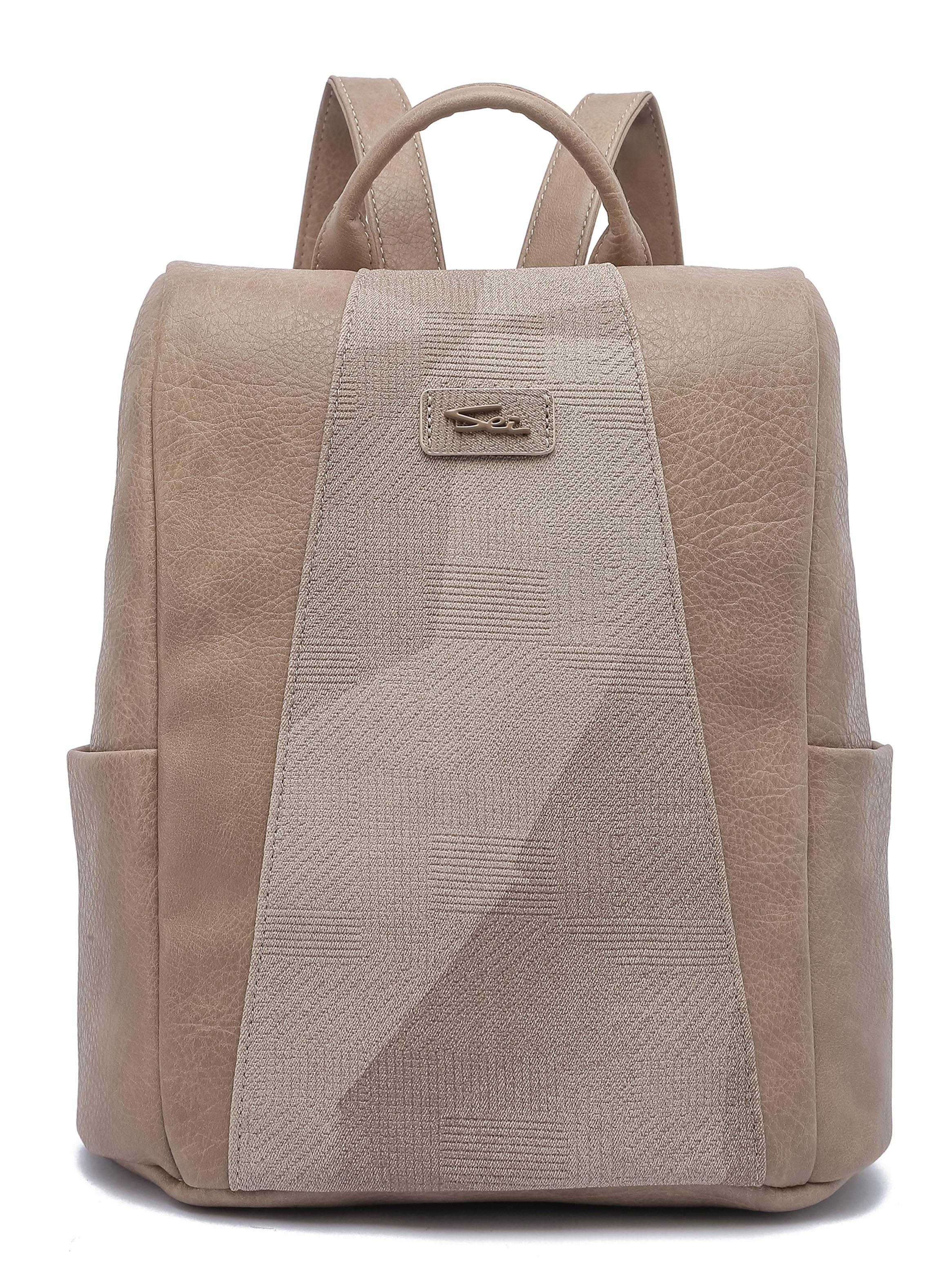 Mochila Urbana Patchwork Pansy Beige-0