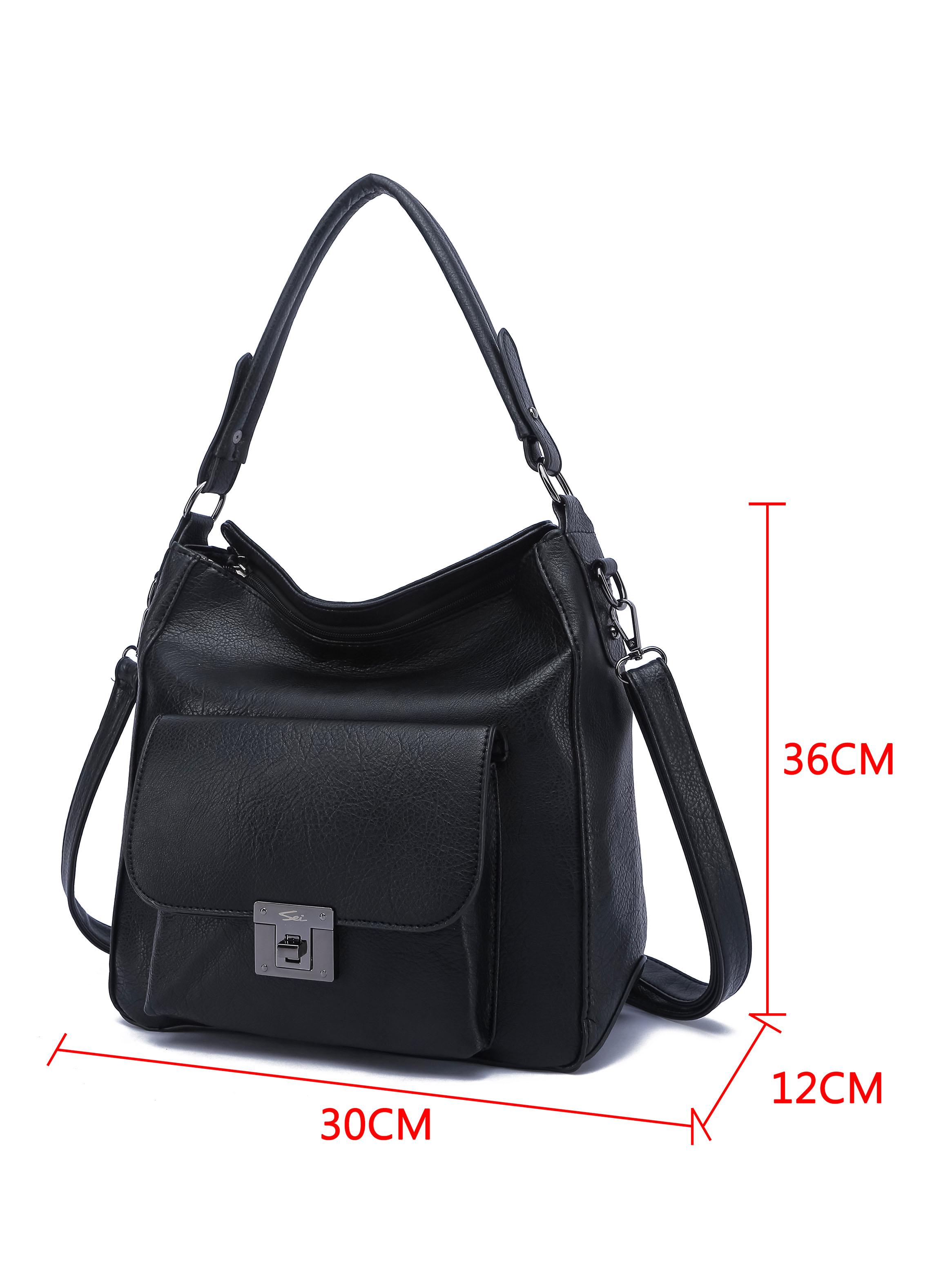 Bolso de Viaje Minimalista Pin Negro-1
