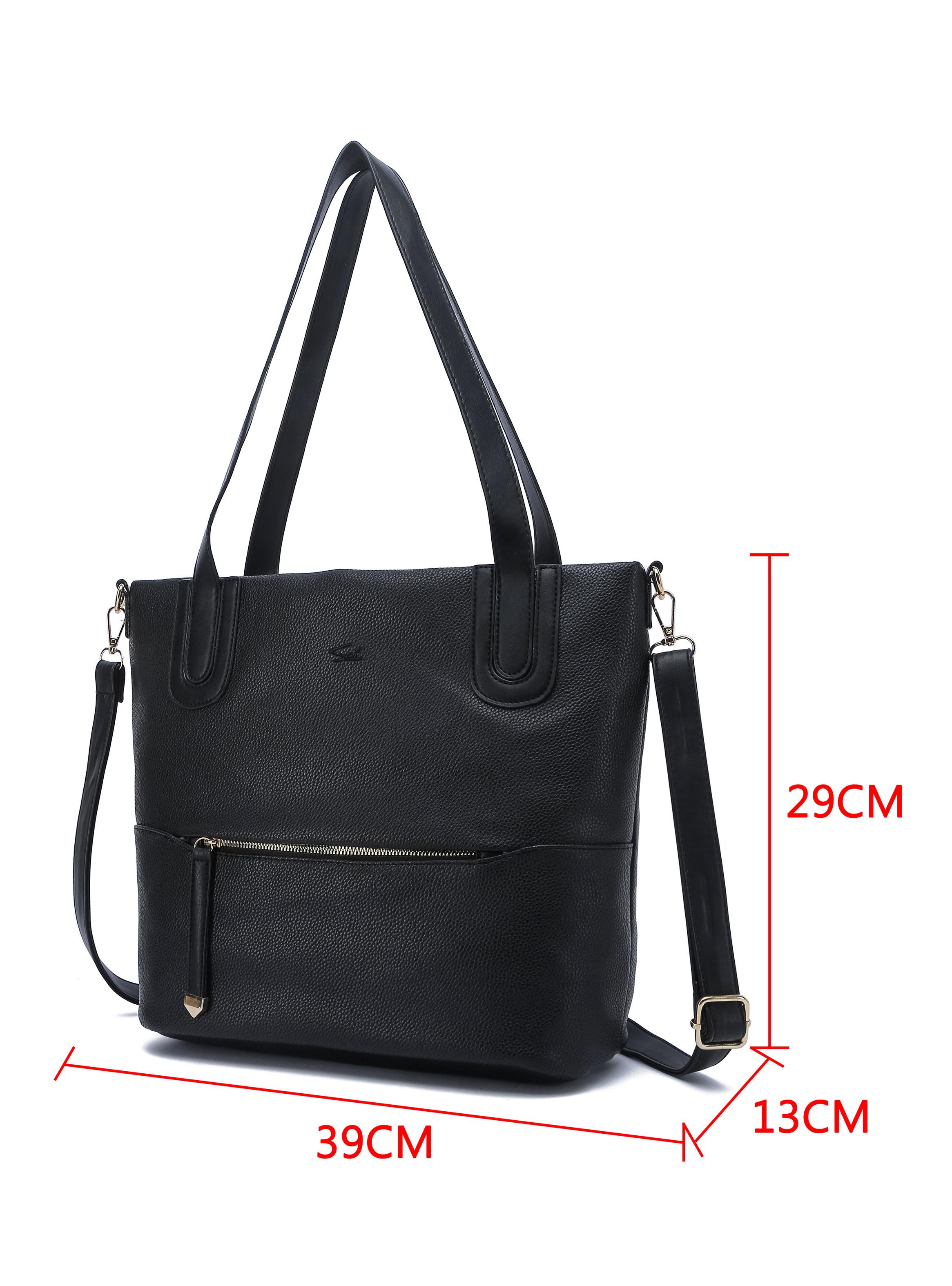 Bolso Laptop Minimalista Marguerite Negro-1