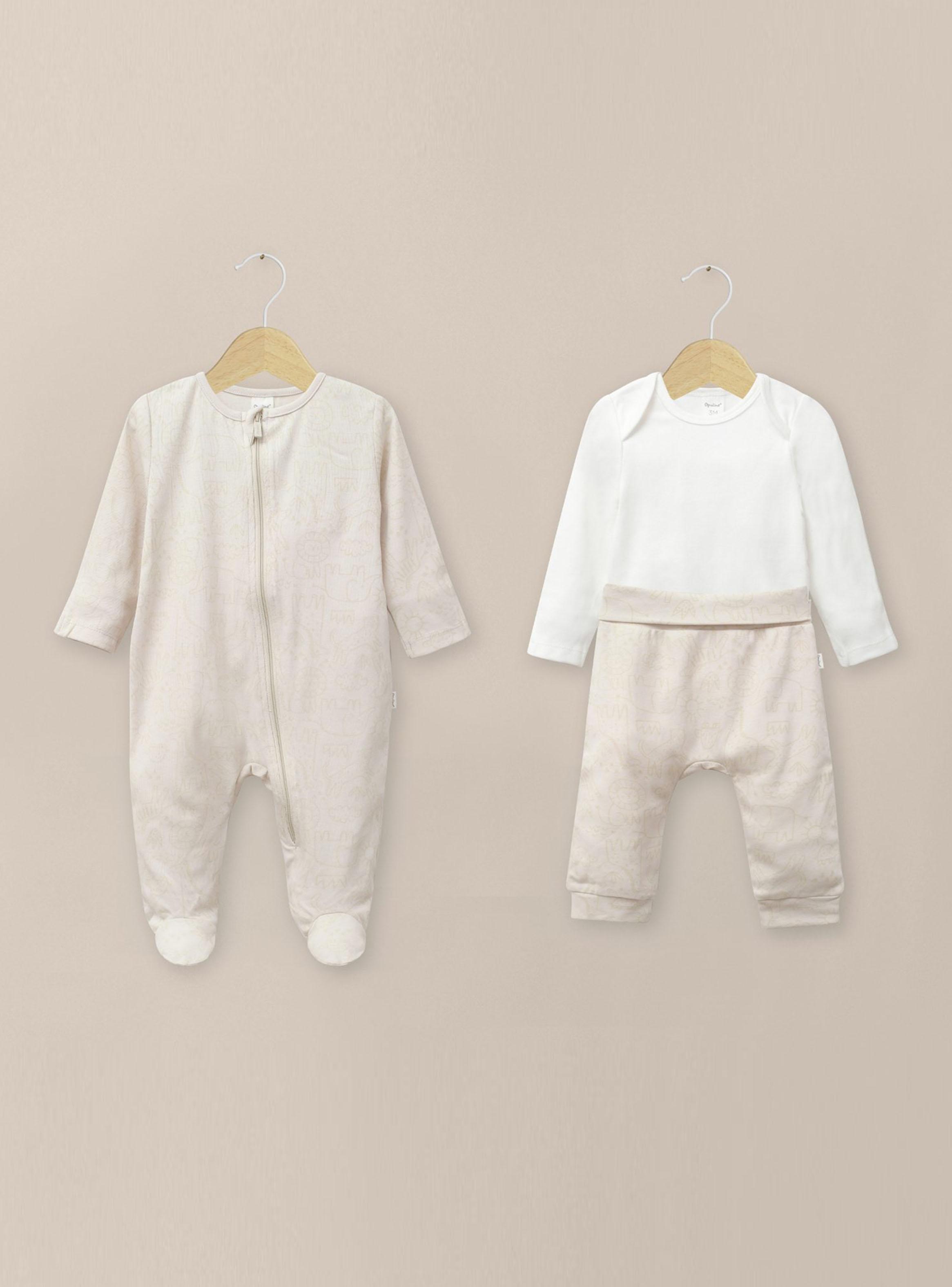 Conjunto 3 Piezas Estampado Safari para Niñas y Niños-4