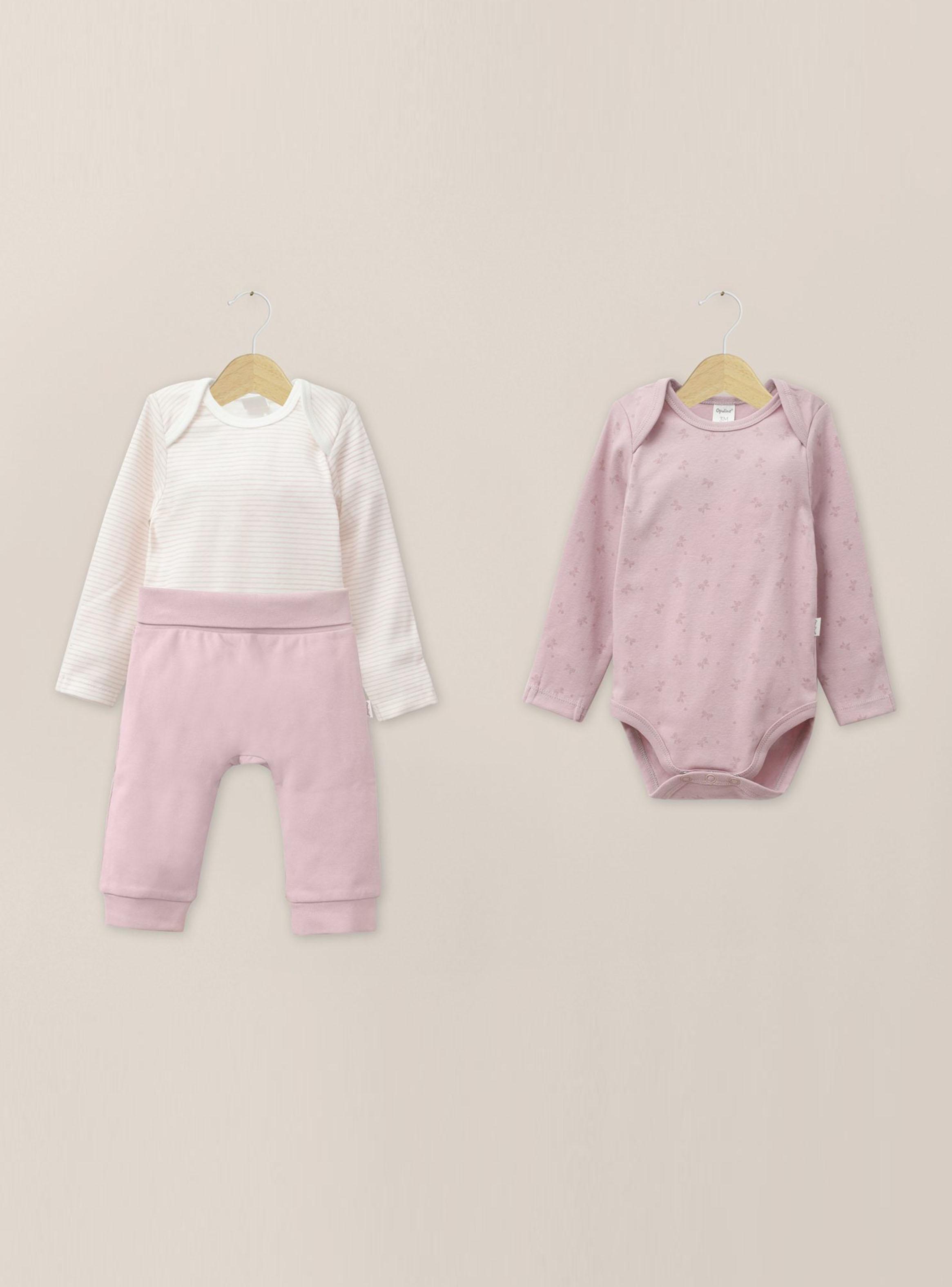 Conjunto 3 Piezas Body Manga Larga + Pantalón Niña-4