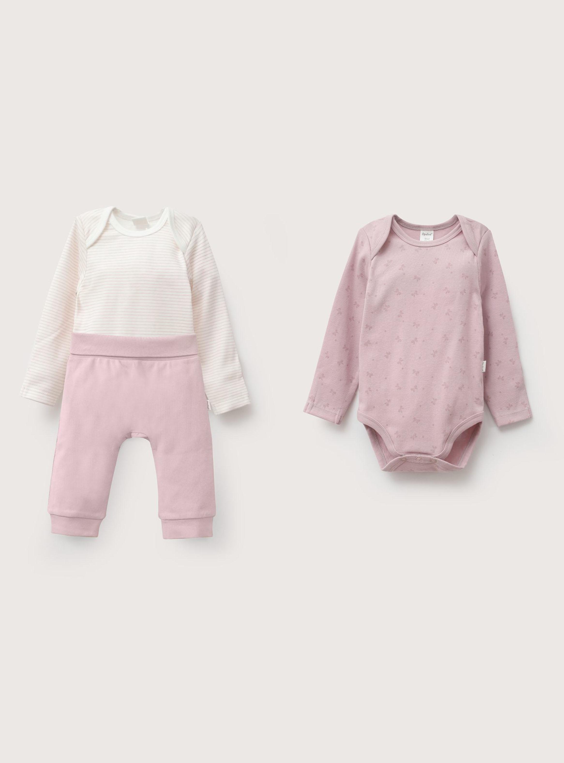 Conjunto 3 Piezas Body Manga Larga + Pantalón Niña-0