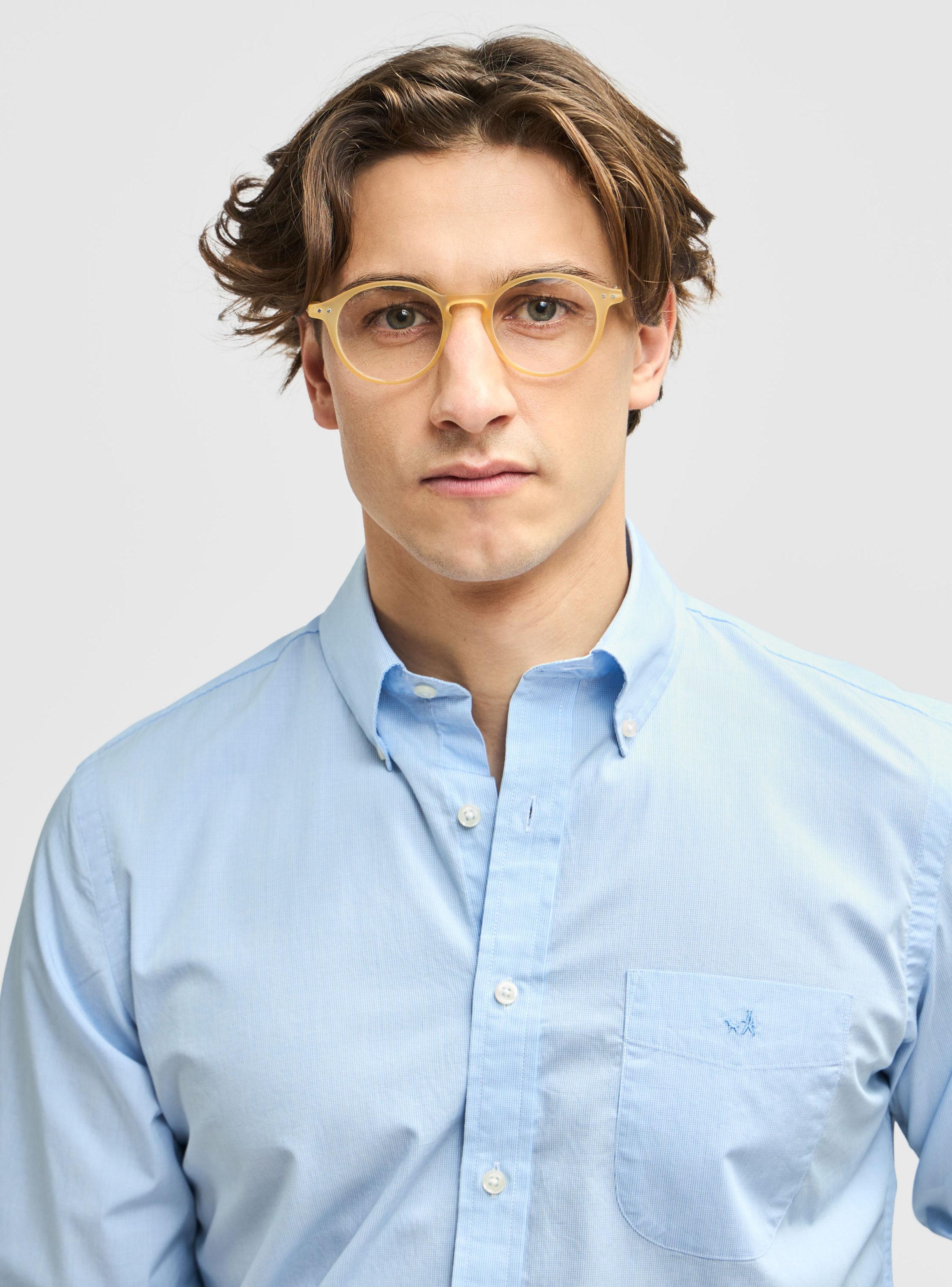 Camisa Sport Button Down Casual Manga Larga Algodón-2