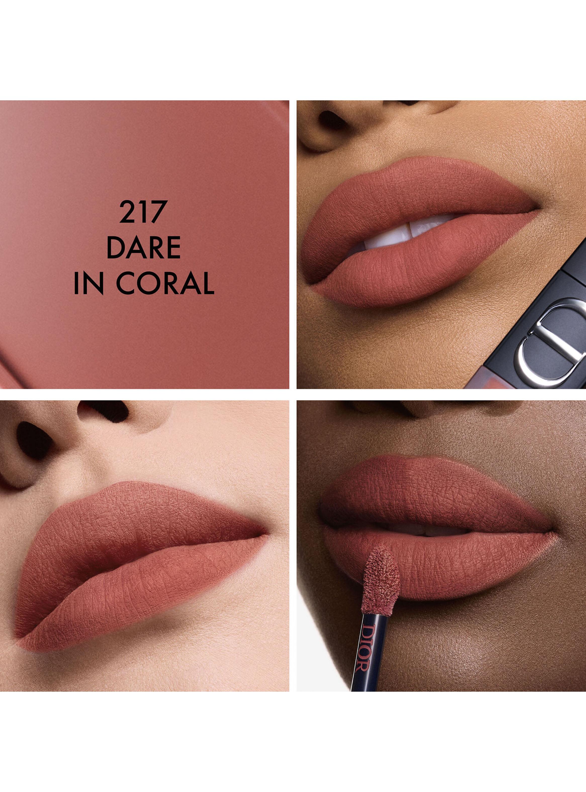 Labial Dior On Stage Ink Blur Matte Tono 217 Dare in Coral-2