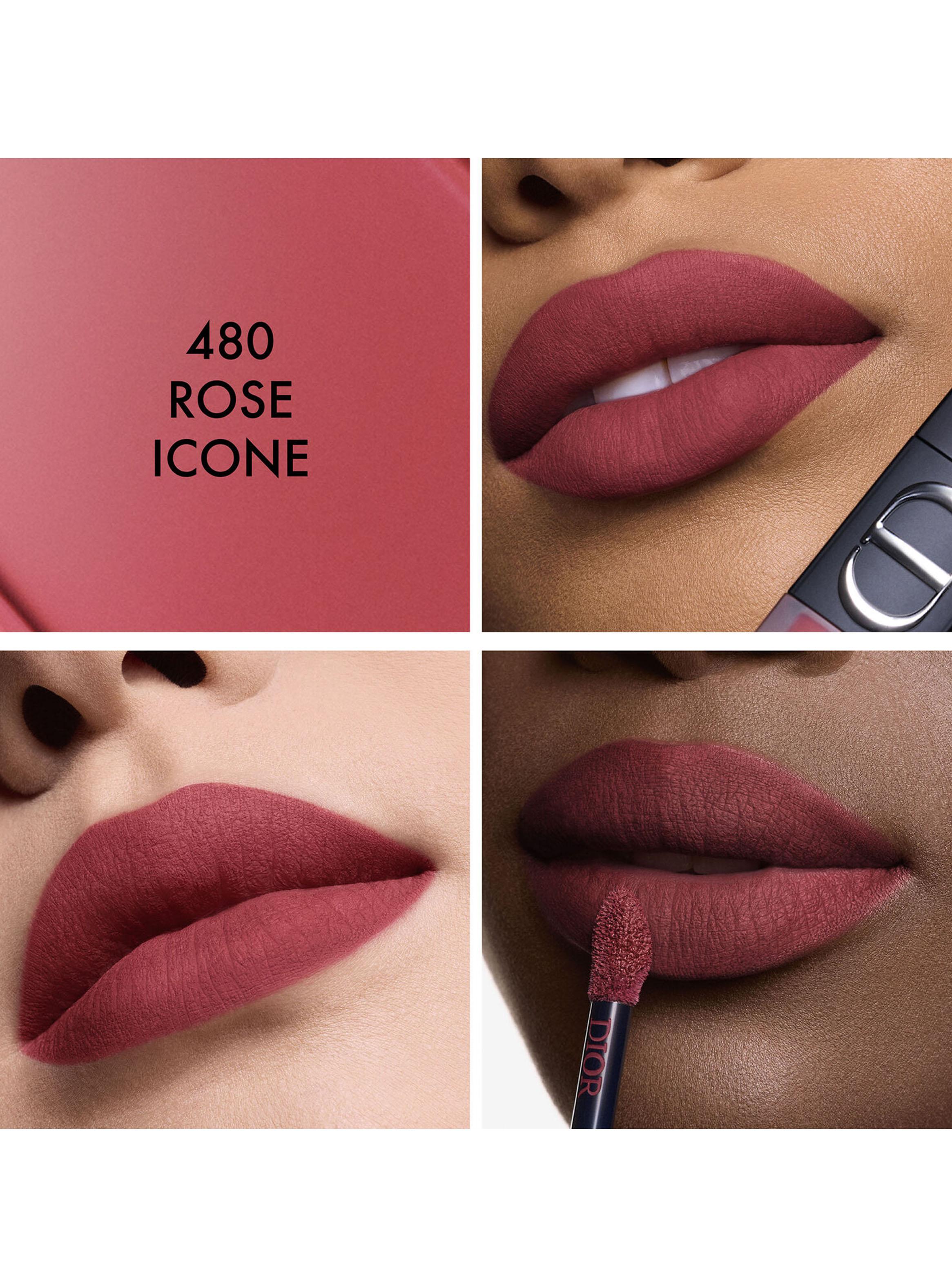 Labial Dior On Stage Ink Blur Matte Tono 480 Rose Icone-2