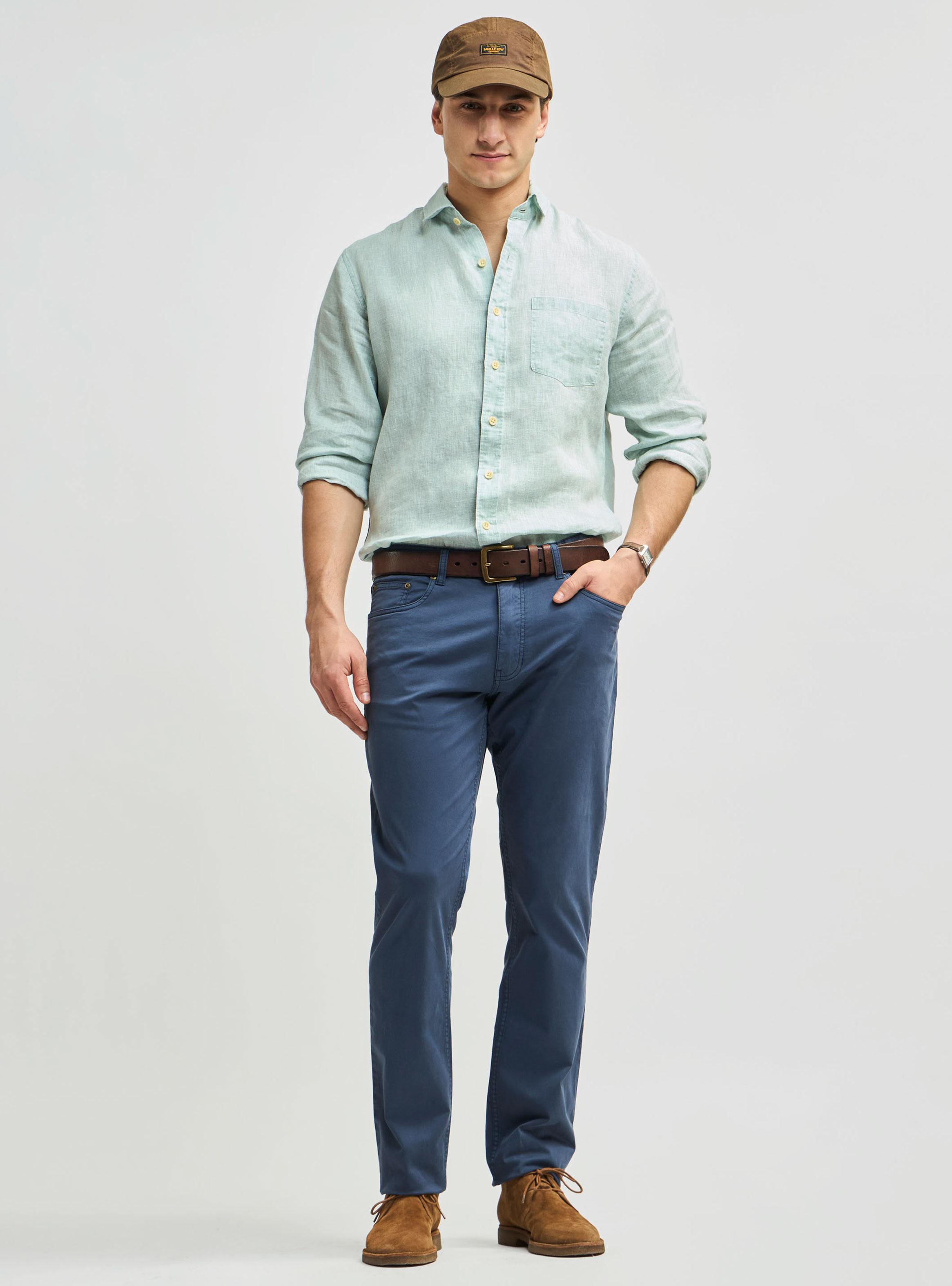 Camisa Houston Manga Larga Weekend Lino Vintage-3