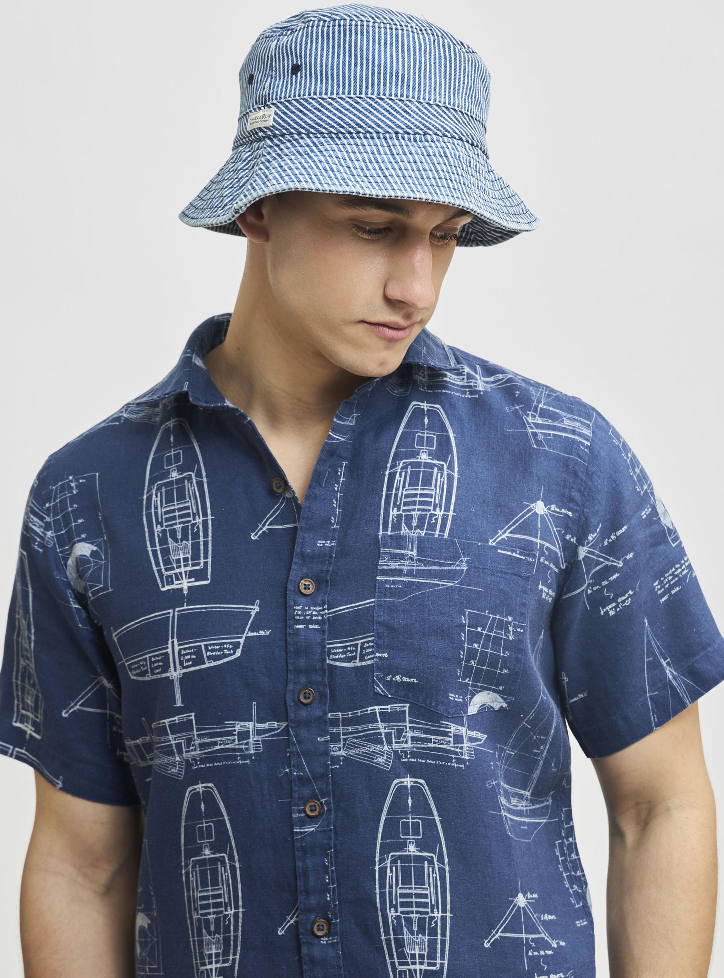 Camisa Houston Manga Corta Weekend Lino Estampada-2