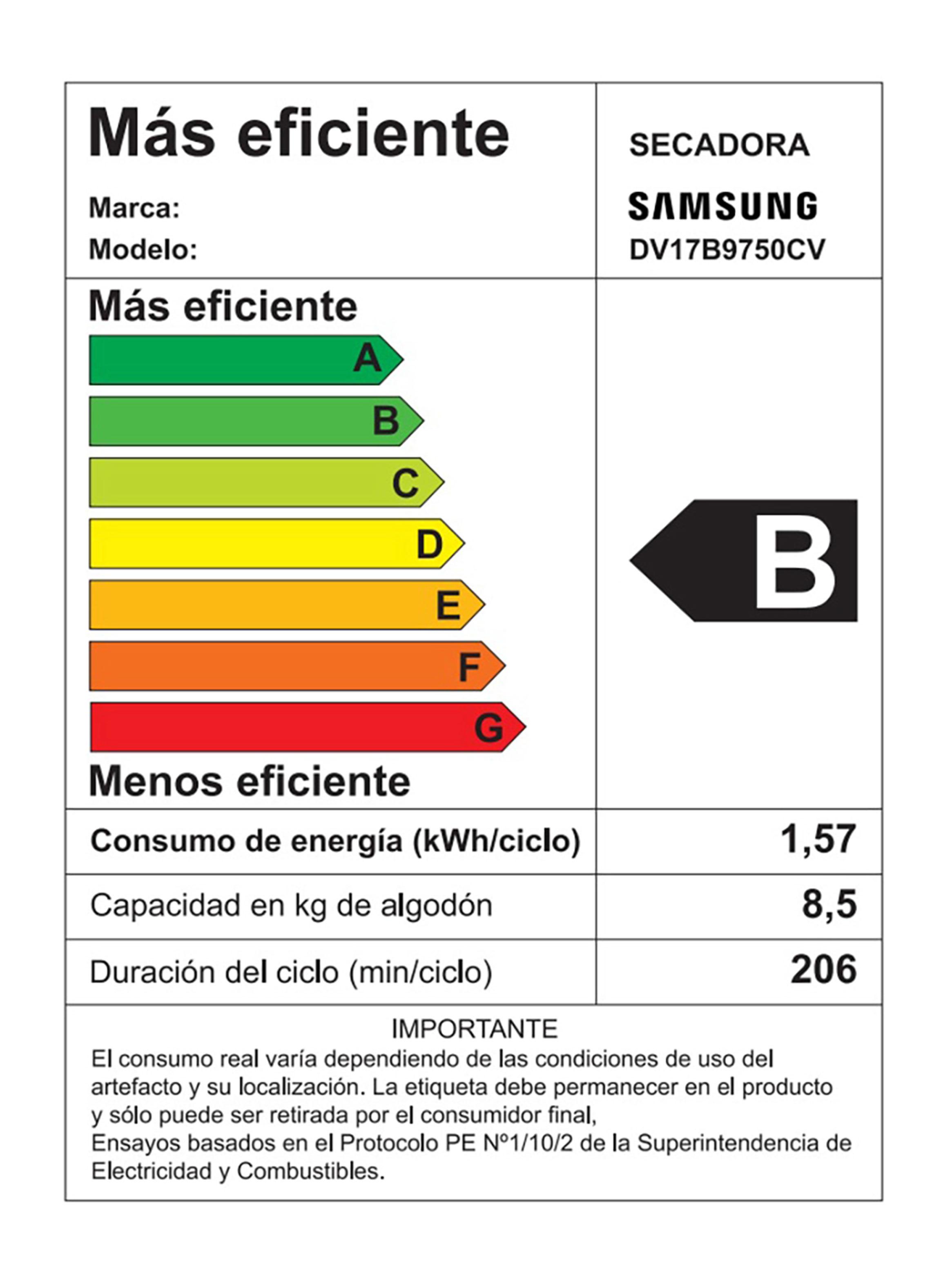 Secadora Carga Frontal Bespoke 17 Kg Sistema de Secado Inteligente DV17B9750CV/ZS-8