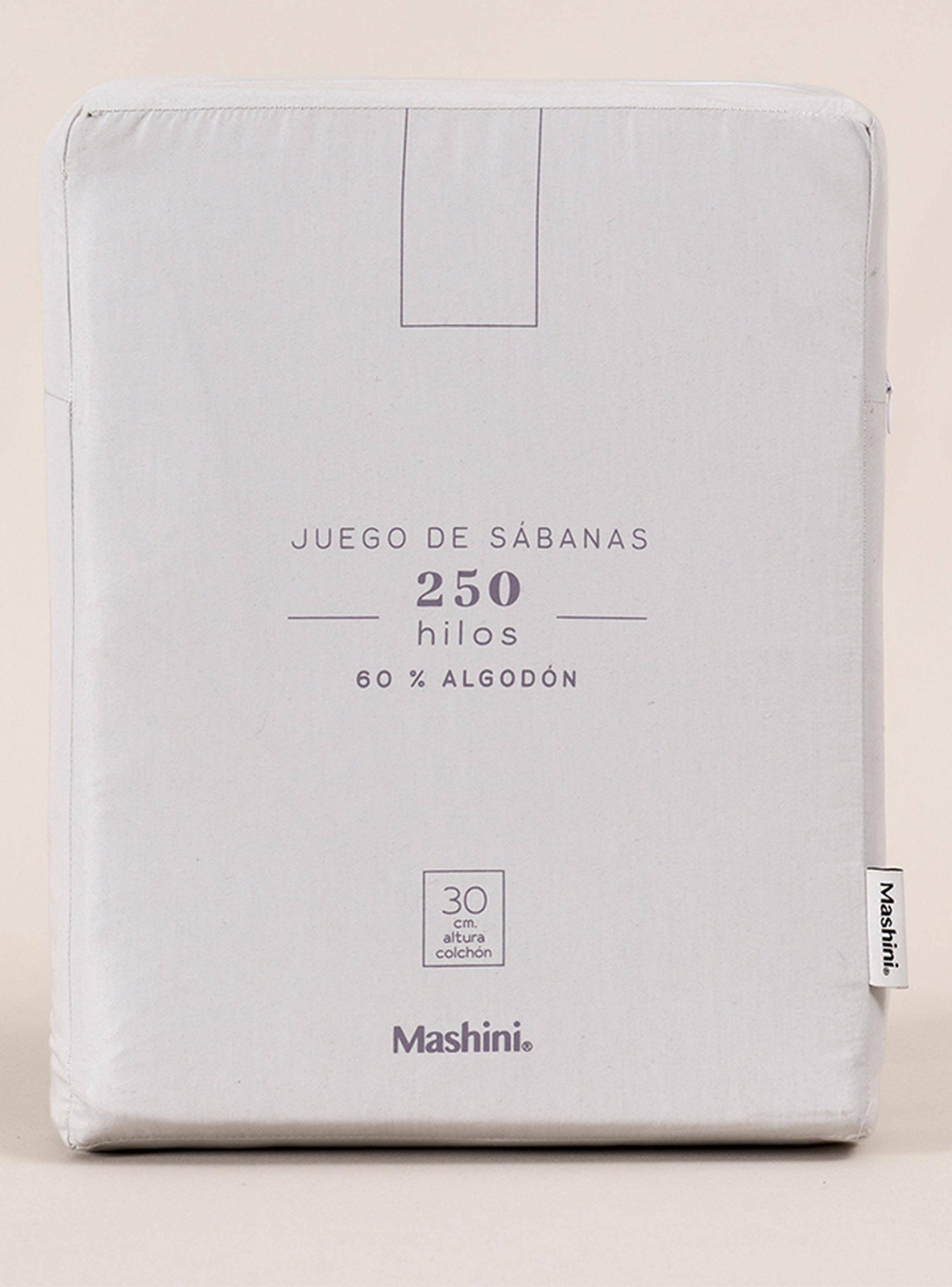 Sábana Percale 250 Hilos 1.5 Gris-2