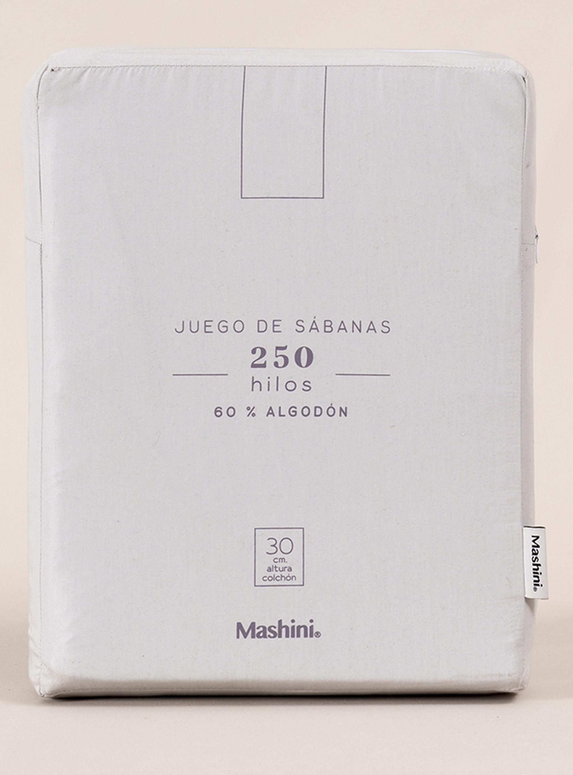 Sábana Percale 250 Hilos King Gris-2