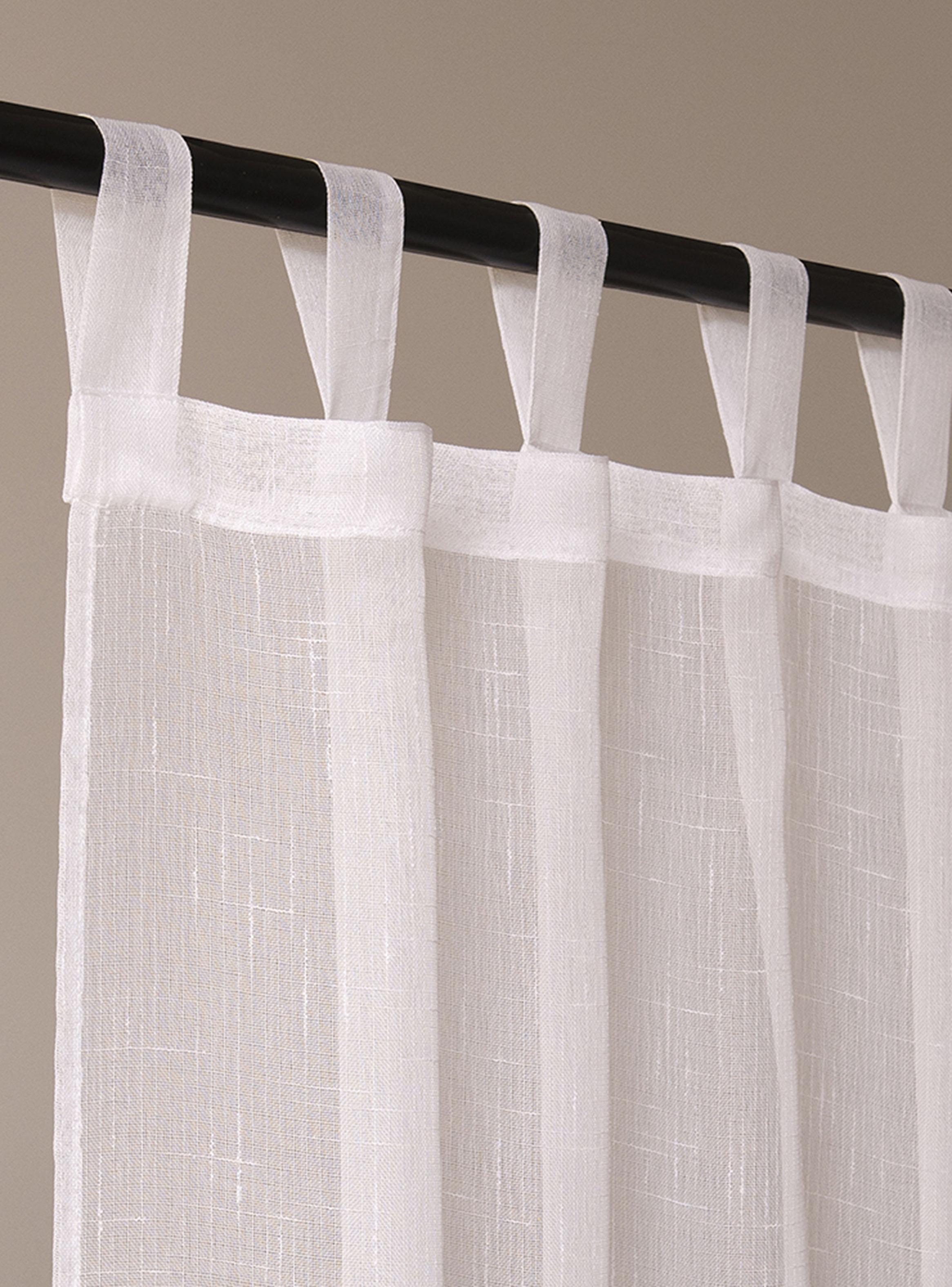 Set de Cortinas Velo Lino-Pres Blanco-0