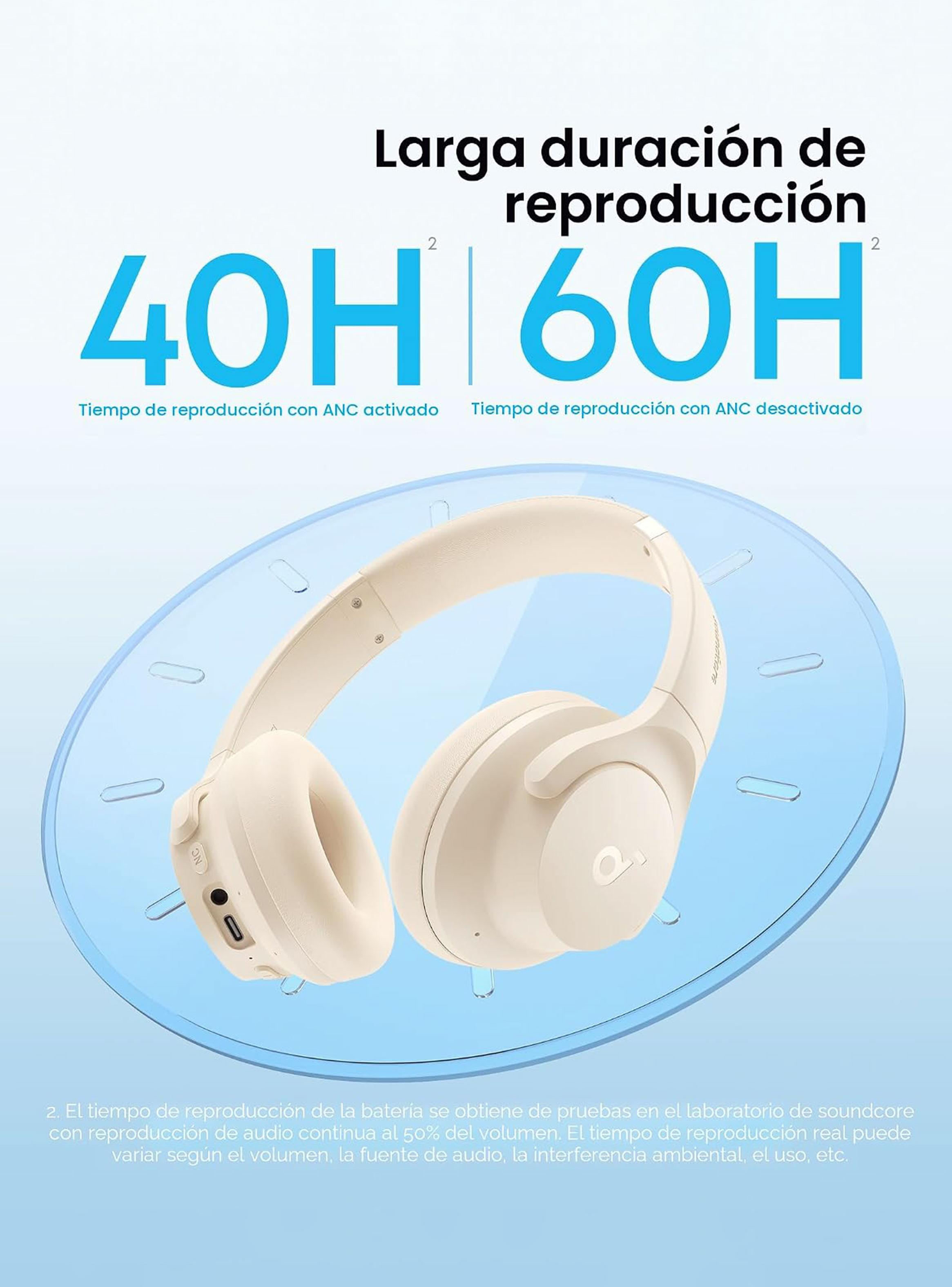 Audífonos Bluetooth Soundcore Q20i ANC Negro-2