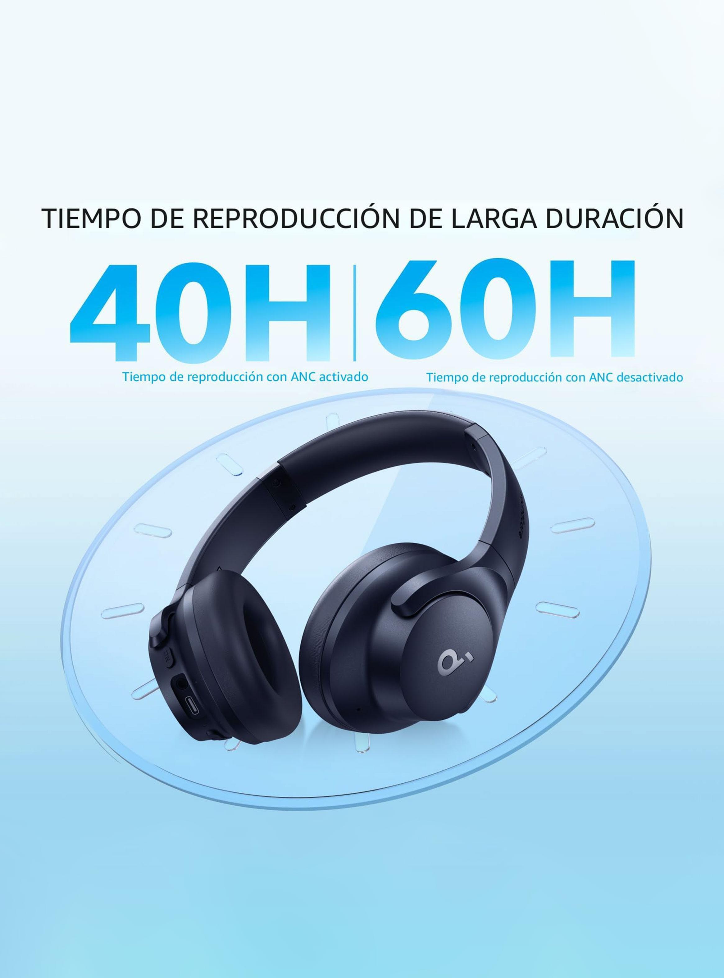 Audífonos Bluetooth Soundcore Q20i ANC Azul-1