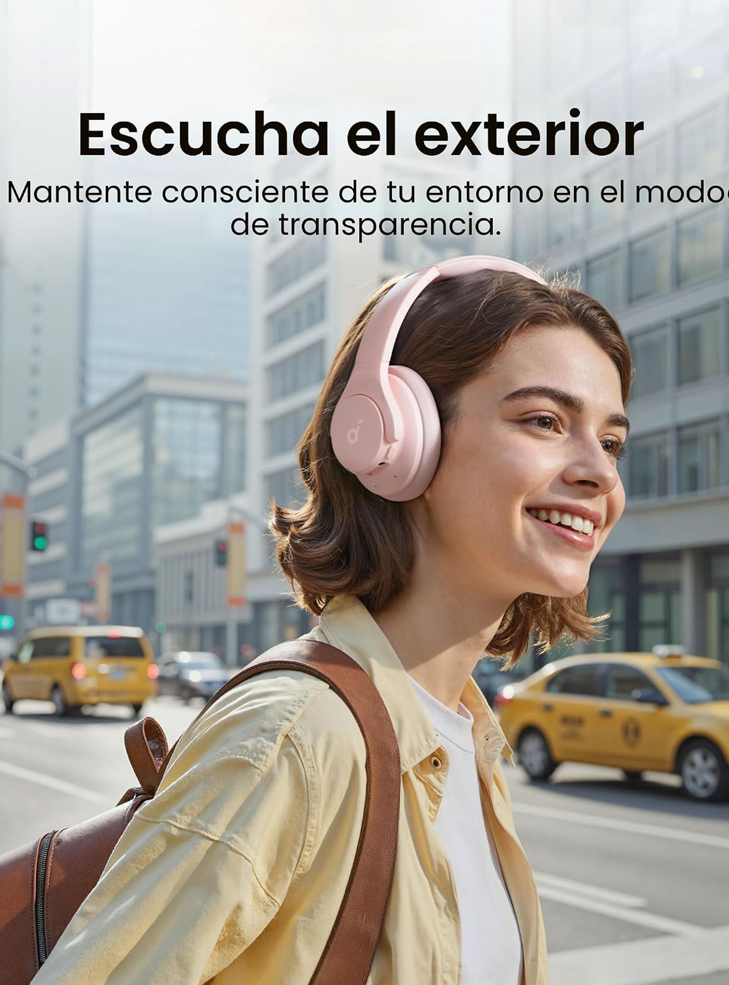 Audífonos Bluetooth Soundcore Q20i ANC Rosa-5