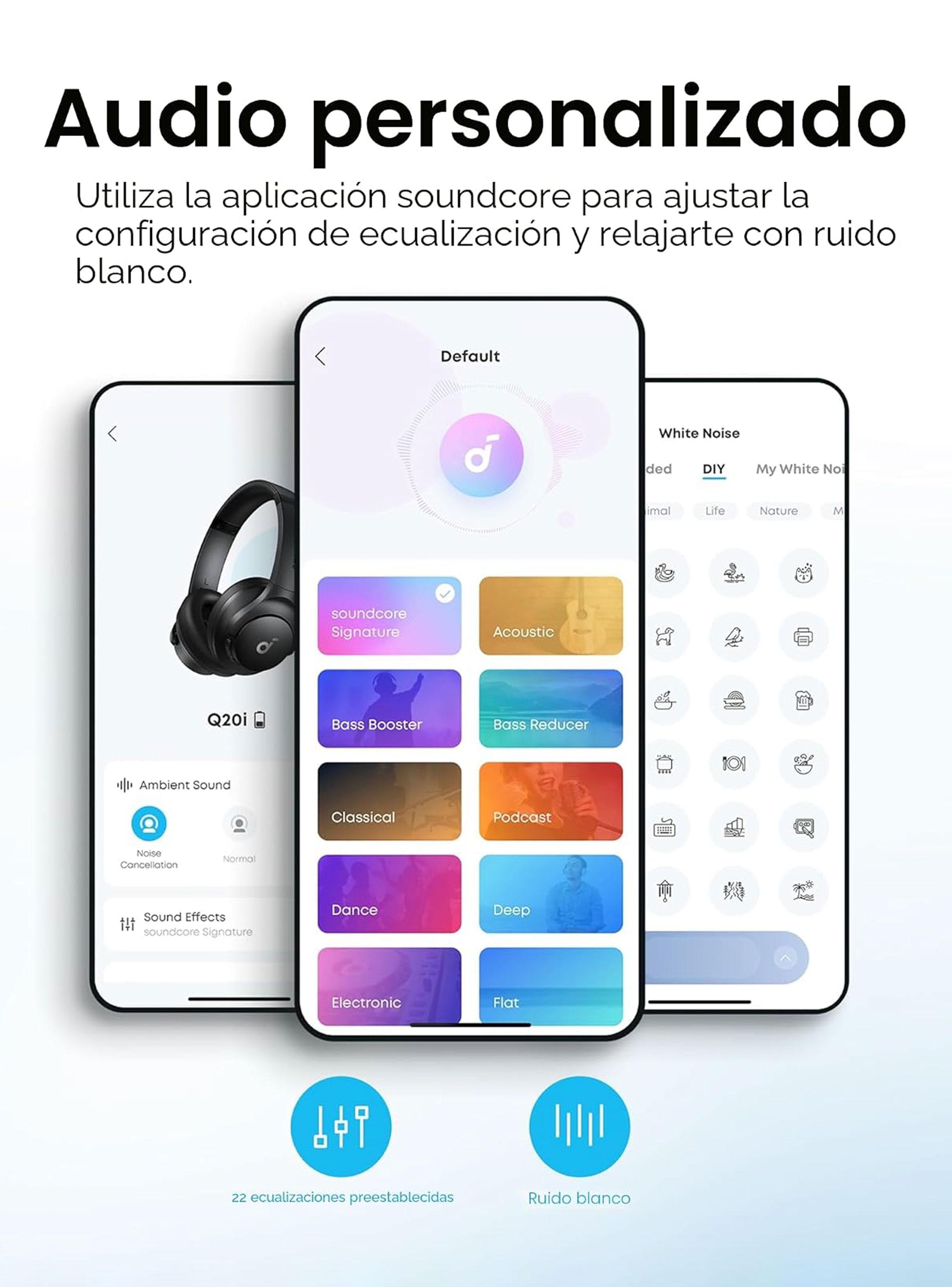 Audífonos Bluetooth Soundcore Q20i ANC Rosa-3