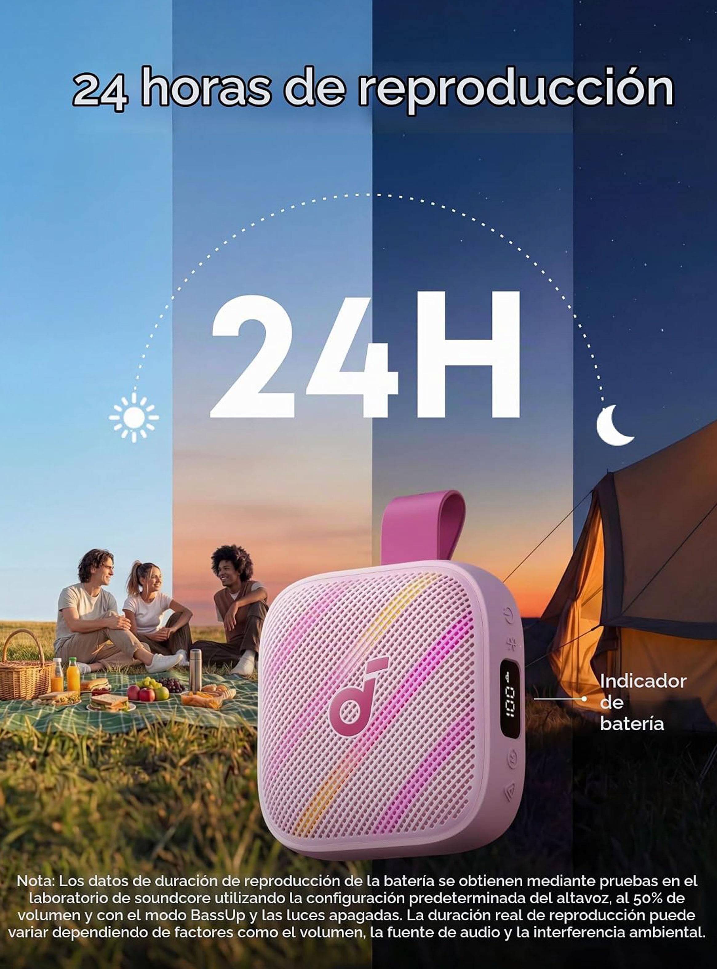 Parlante Bluetooth Soundcore Boom Go 3i Rosa-2