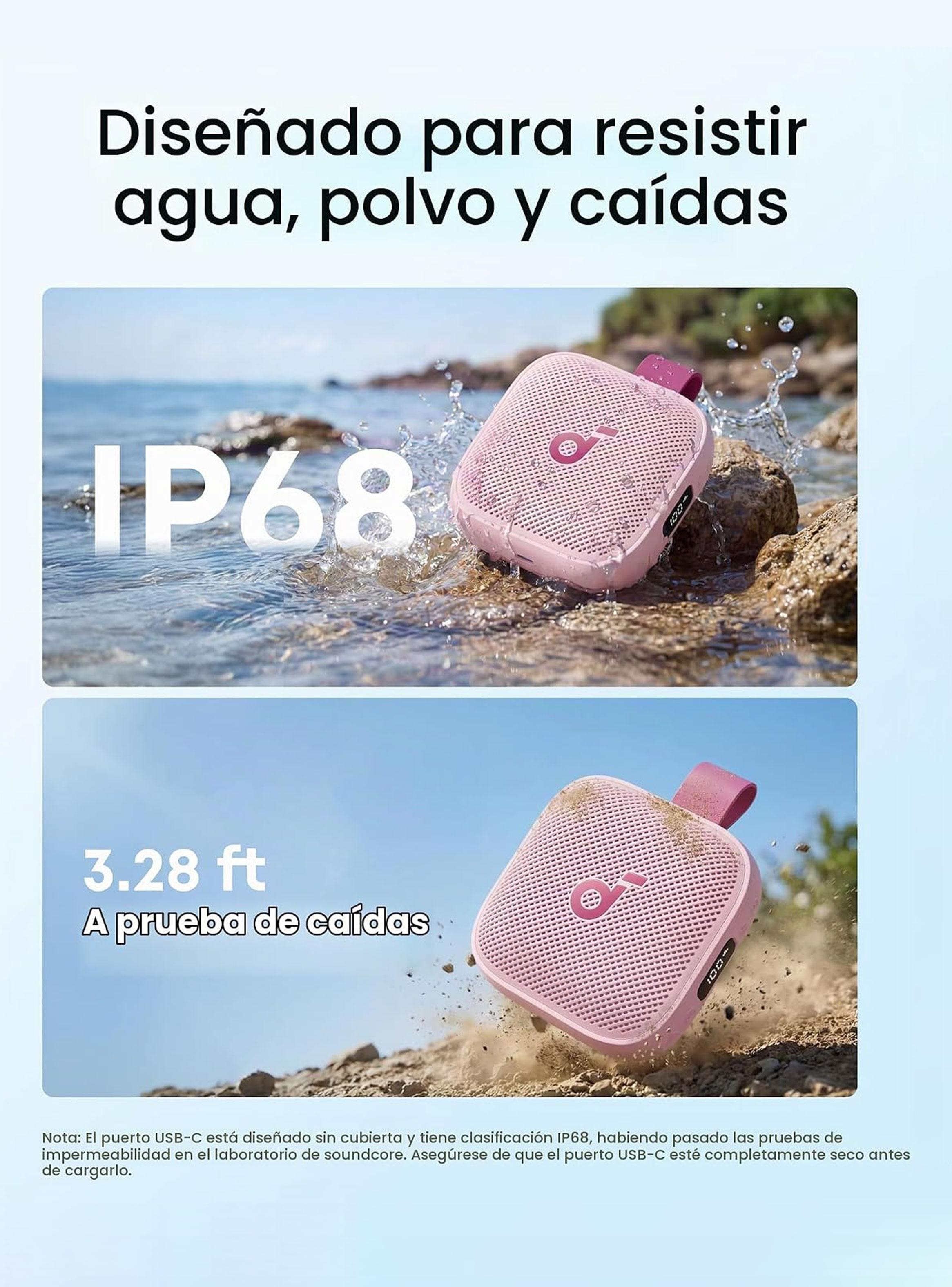 Parlante Bluetooth Soundcore Boom Go 3i Rosa-4