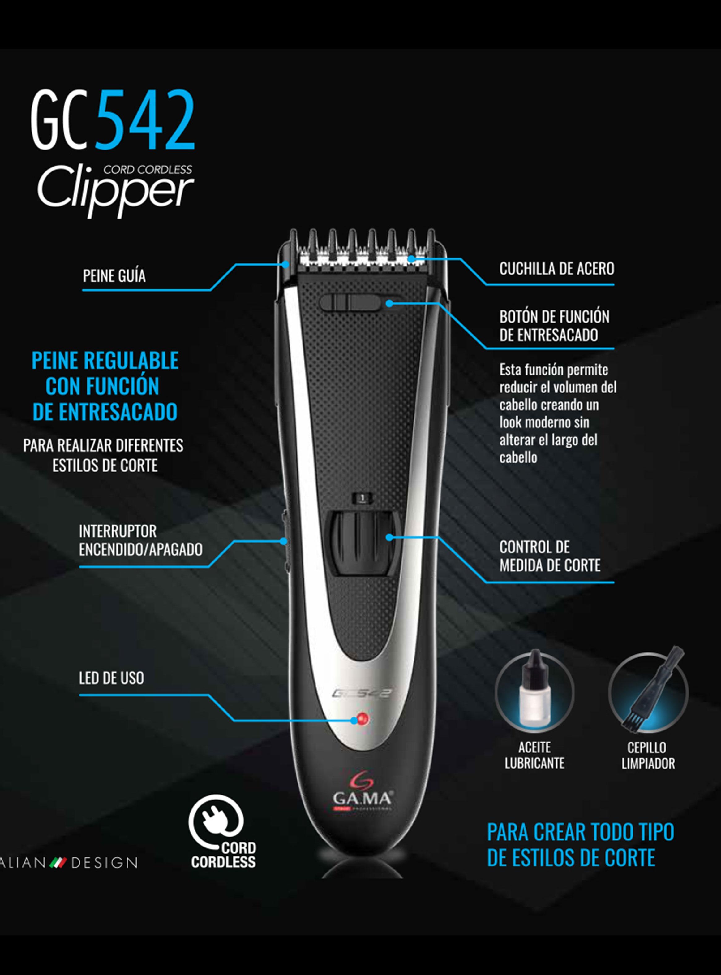Cortapelo Clipper GC 542 Negro-3