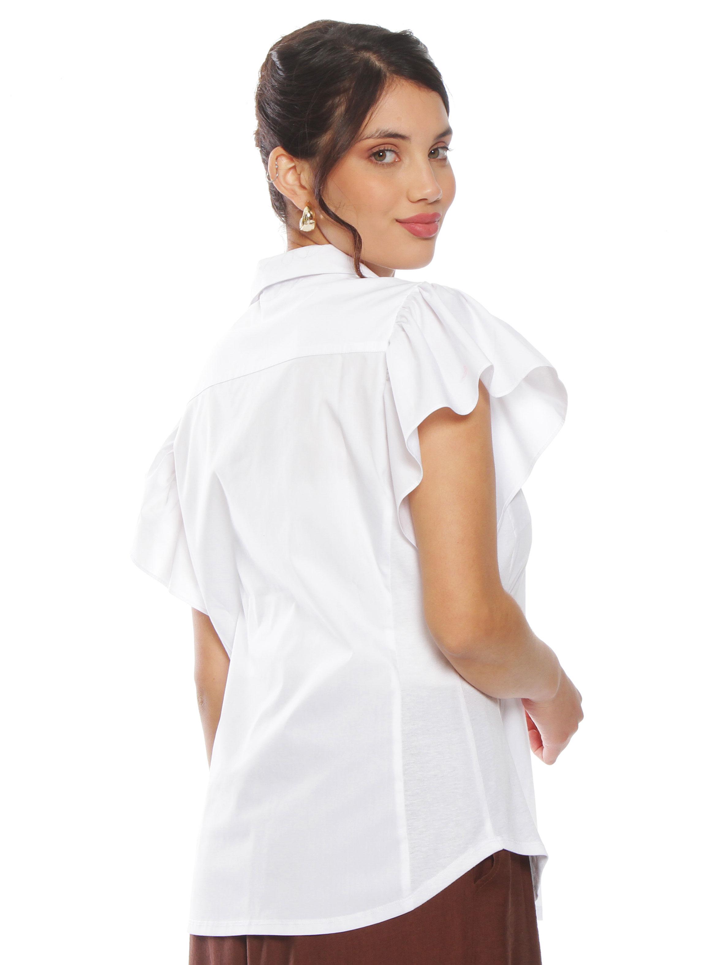 Blusa con Bordado y Abotonado en Delantero-1