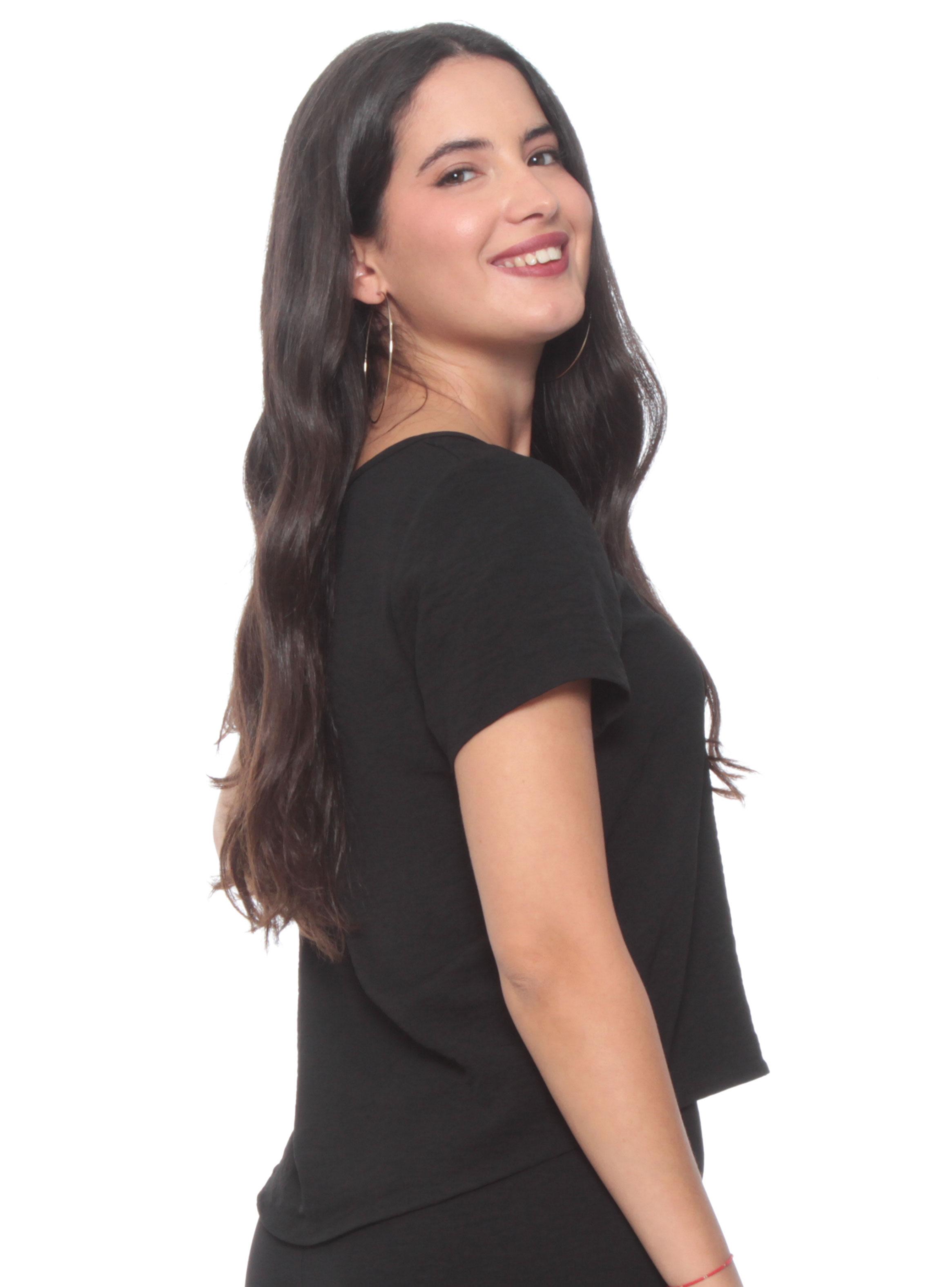 Blusa Manga Corta Escote Redondo Regular-1