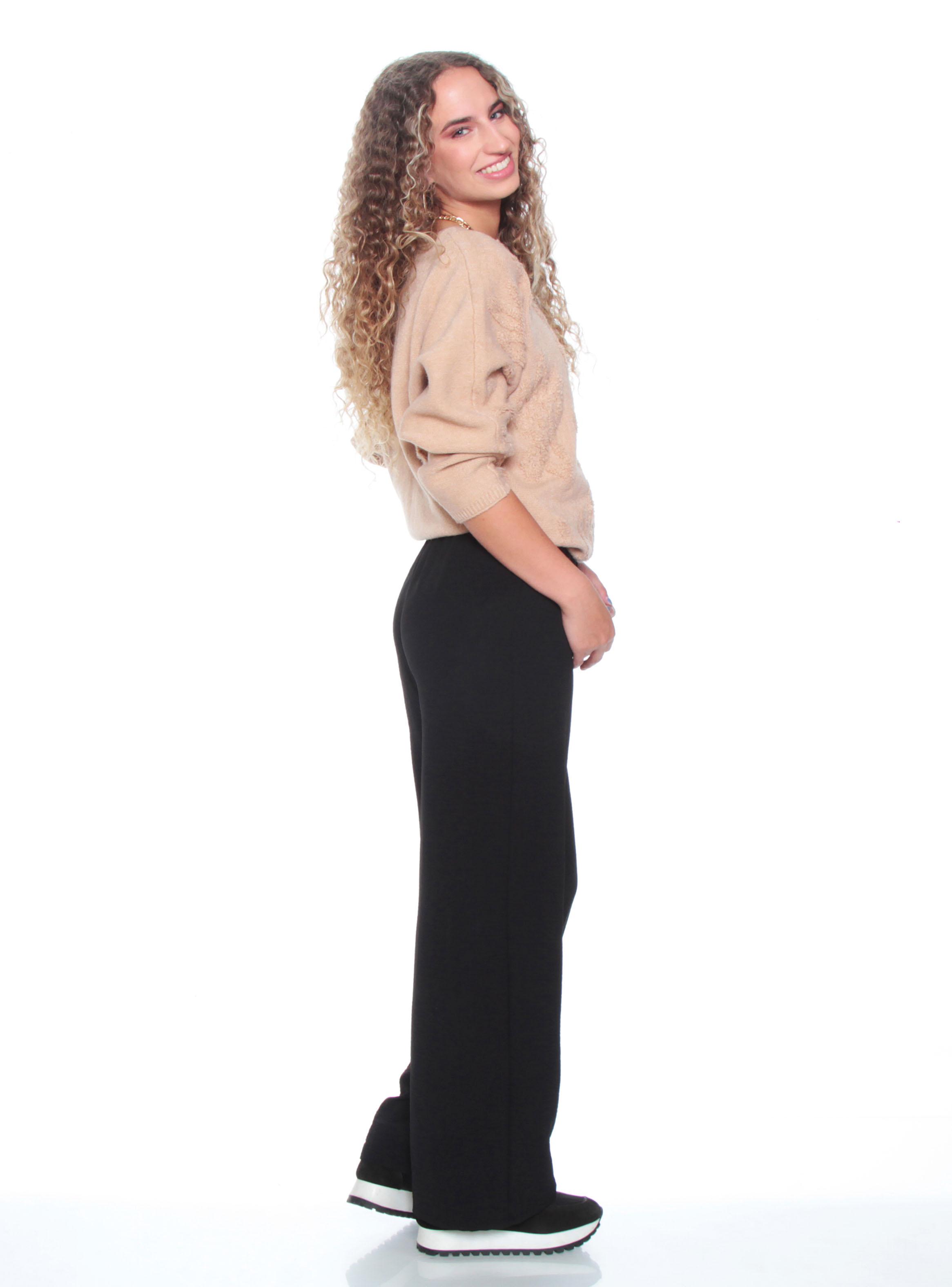 Pantalon Wide Leg Tiro Alto Pretina Elasticada Ks-4
