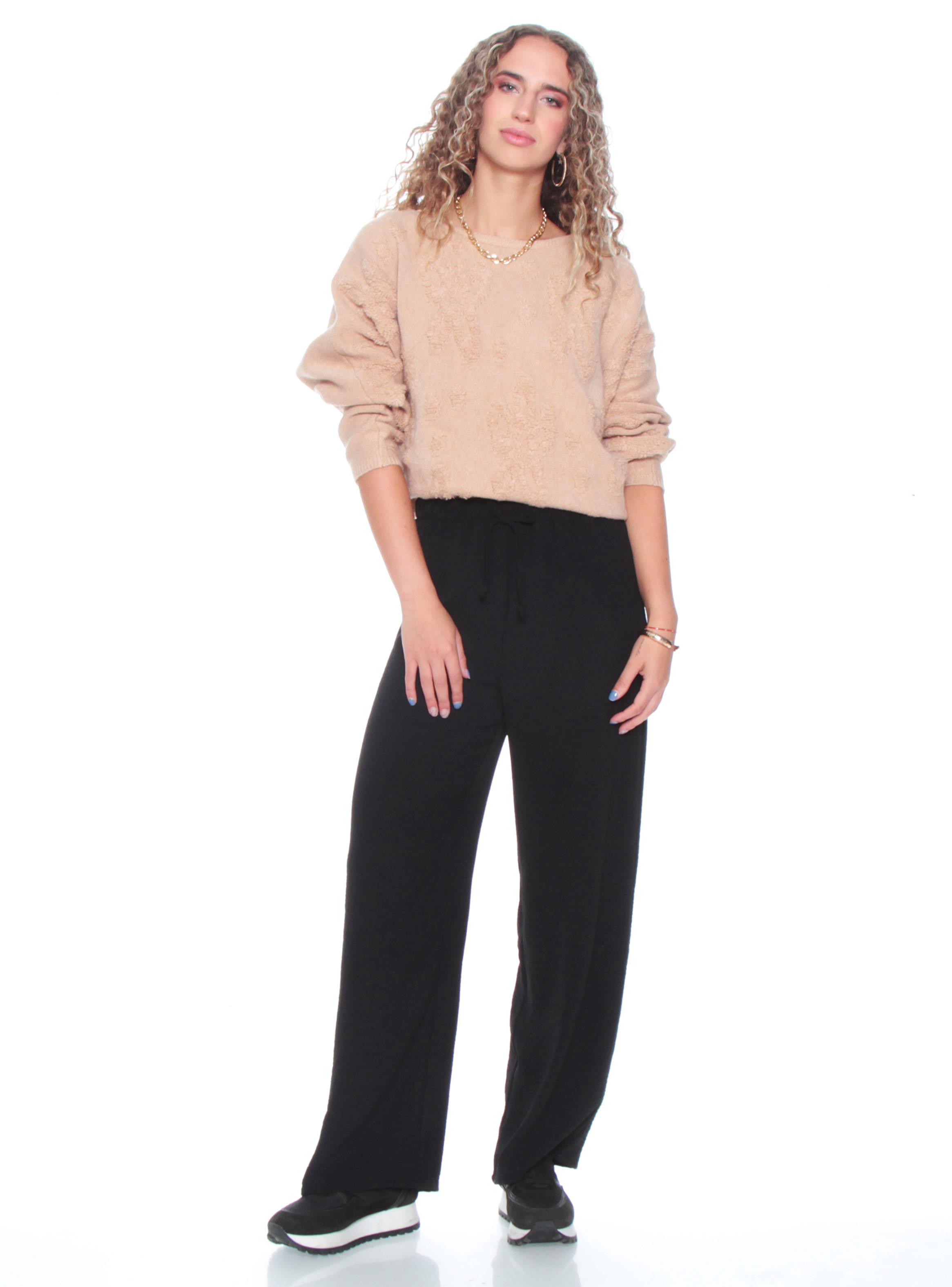 Pantalon Wide Leg Tiro Alto Pretina Elasticada Ks-3