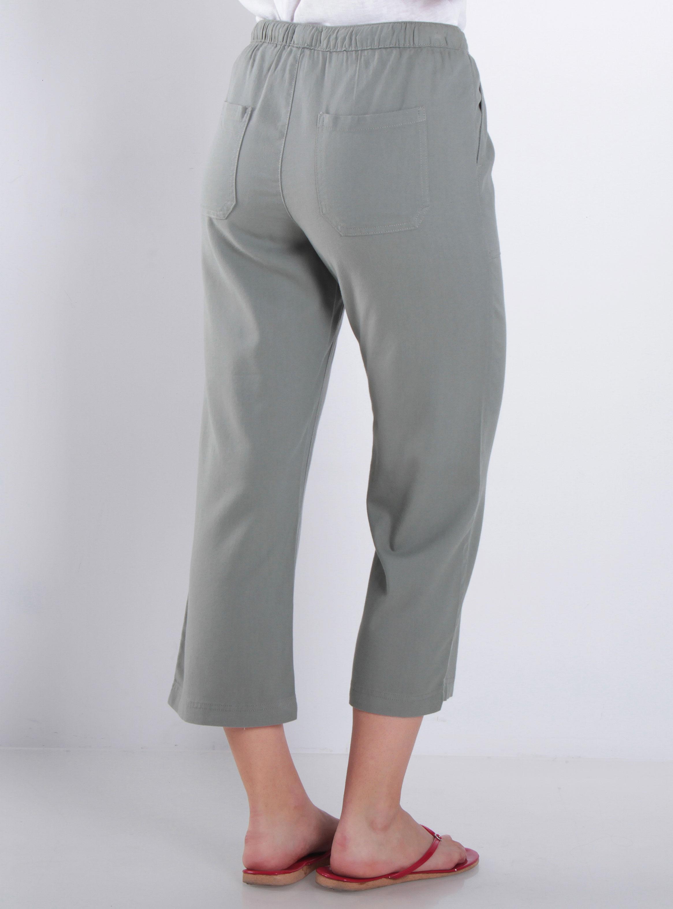 Pantalón Crop Tiro Alto Pretina Elasticada-1