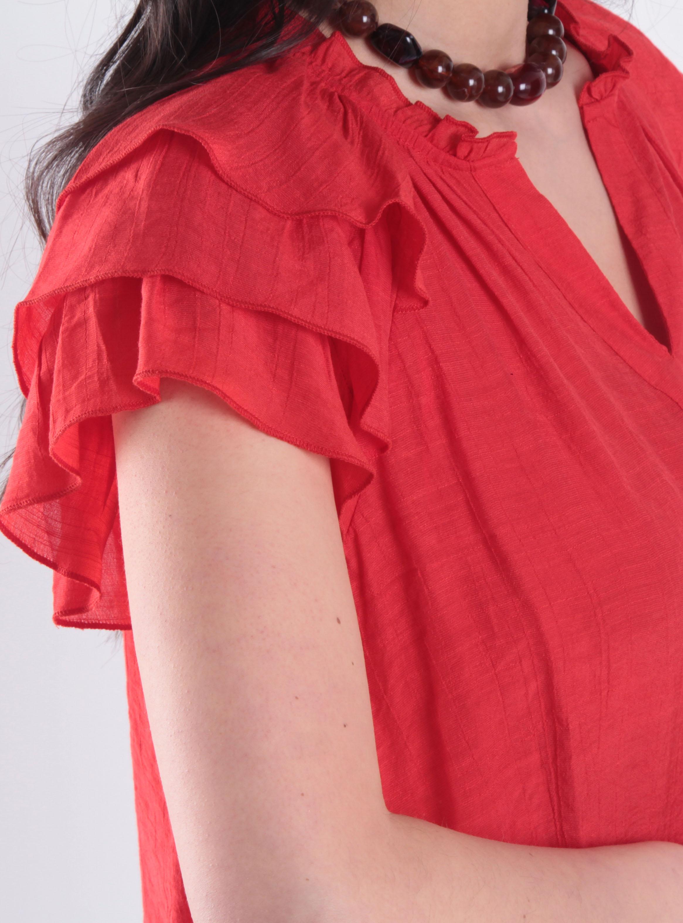 Blusa Manga Corta Escote V-2