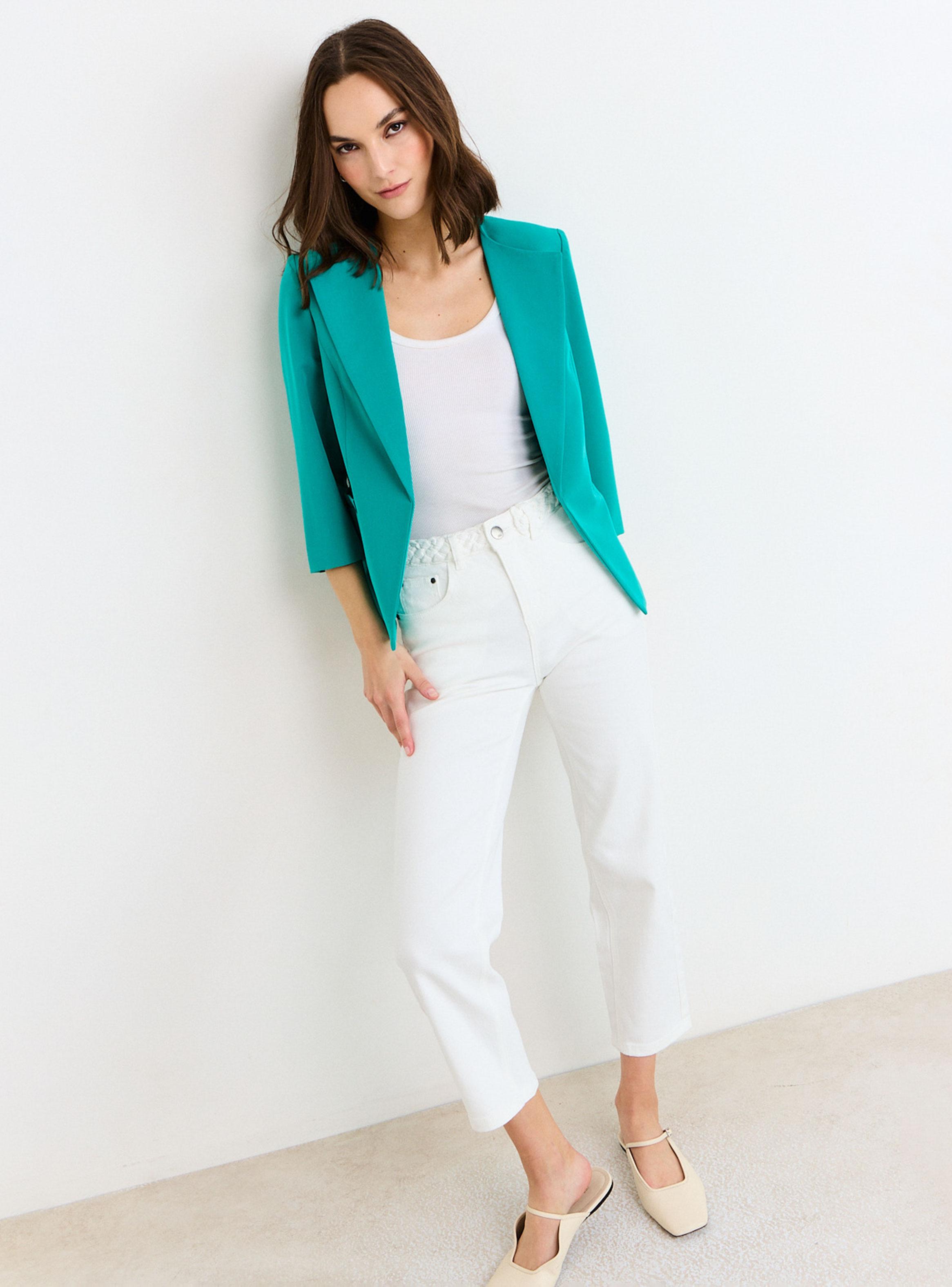 Blazer Regular con Mangas Tres Cuartos-4