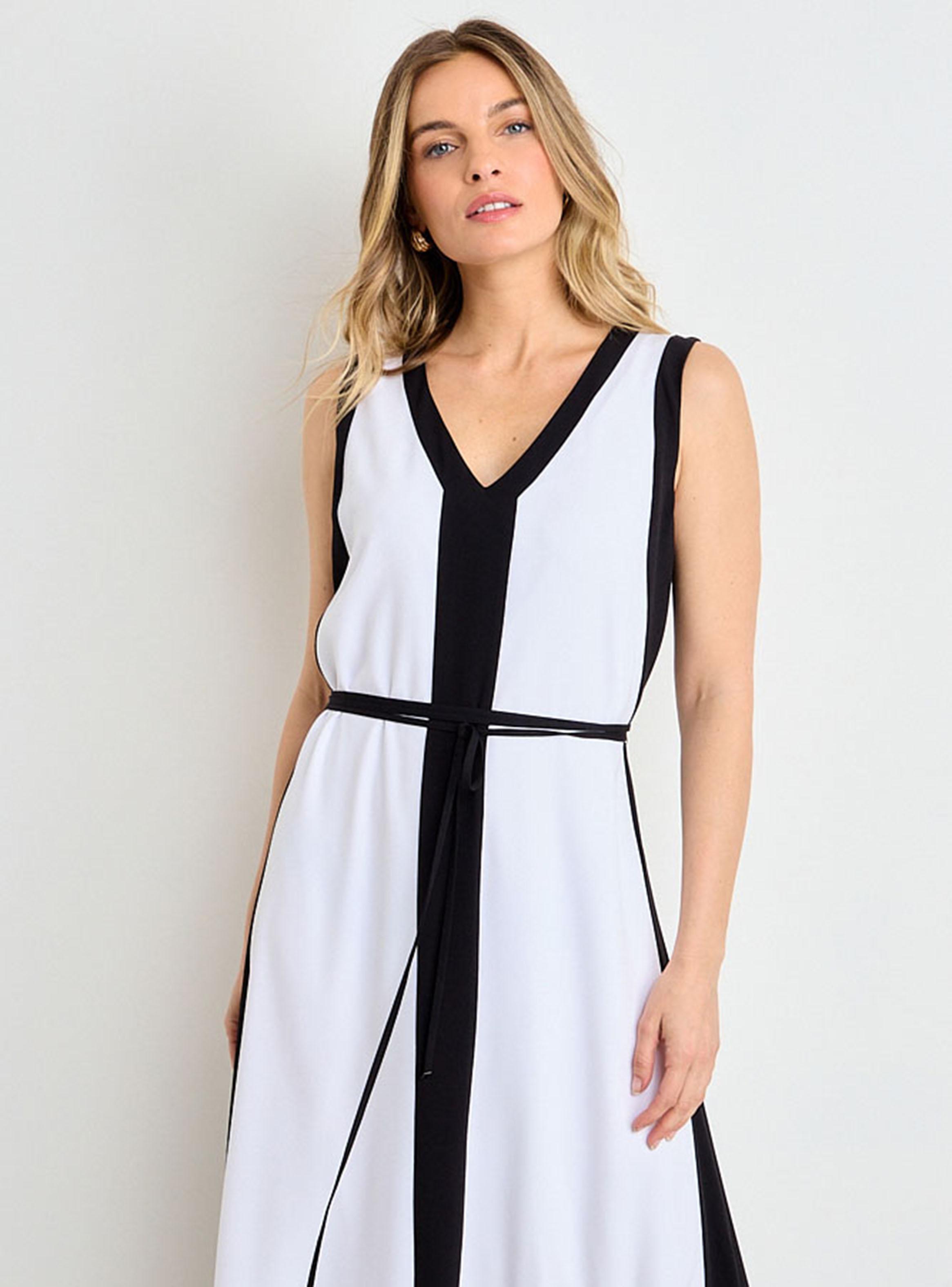 Vestido Bicolor Largo-3