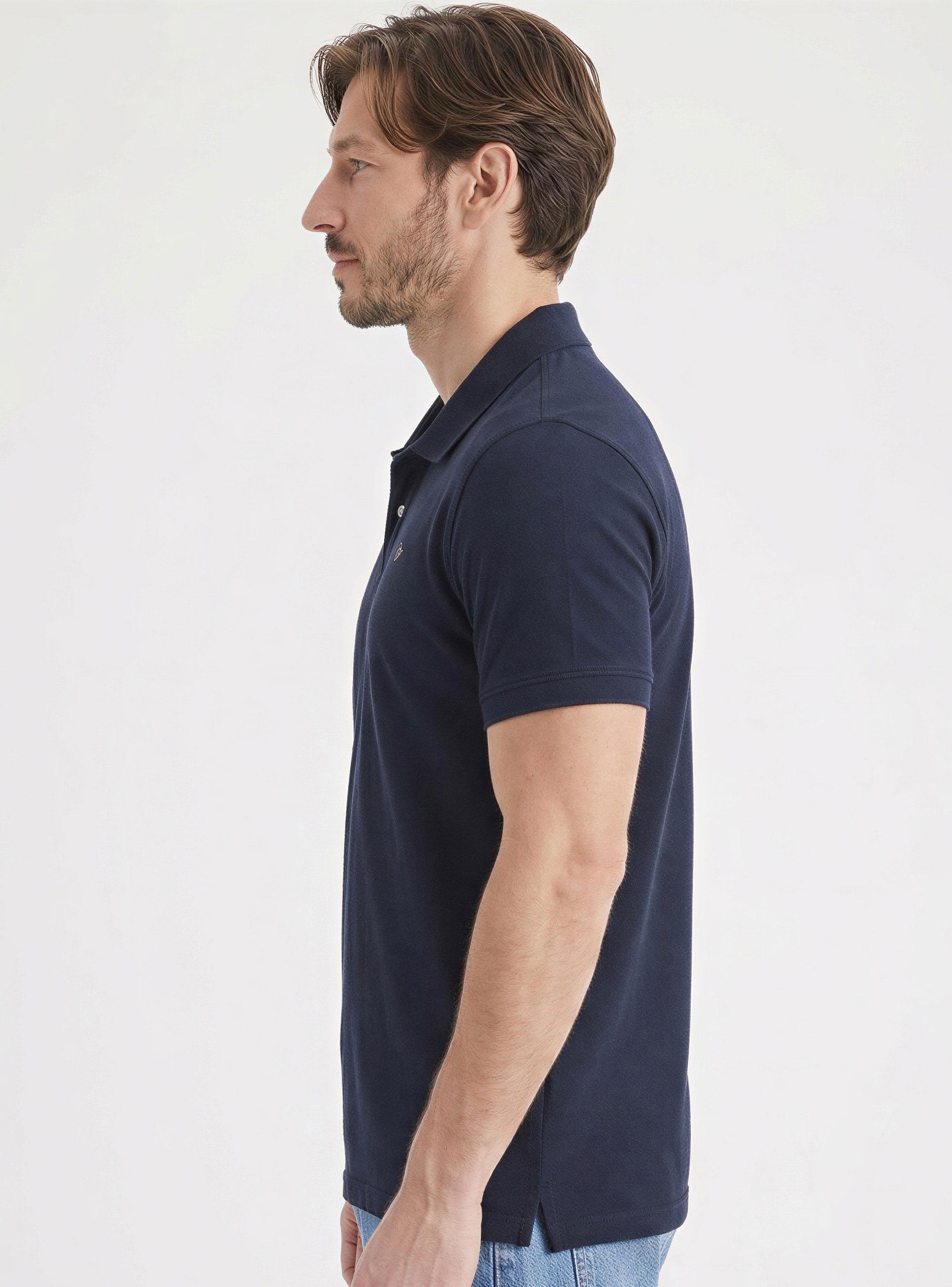 Polera Manga Corta Polo Pique Botones-2