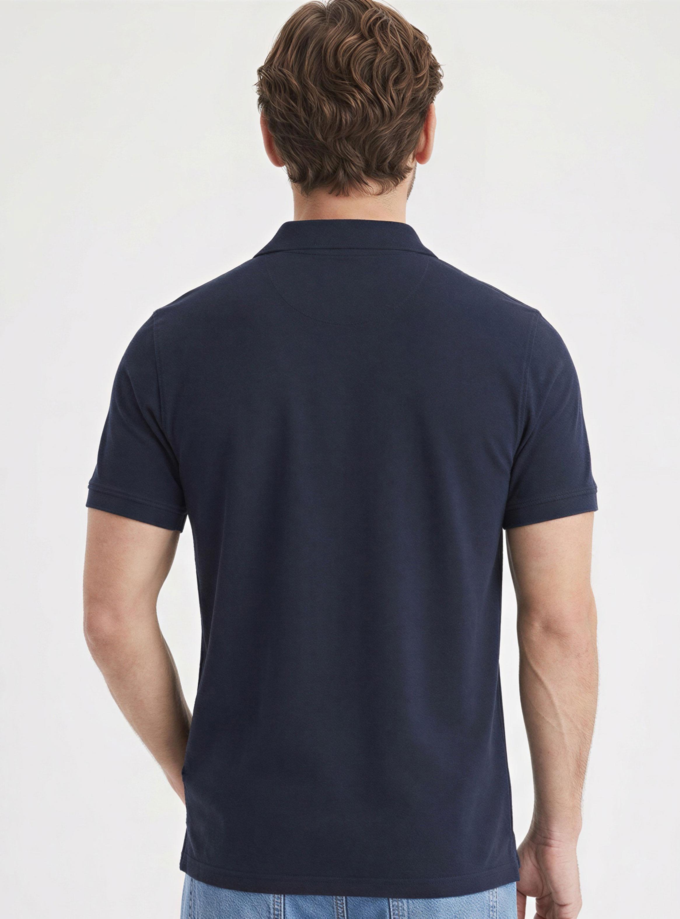 Polera Manga Corta Polo Pique Botones-1