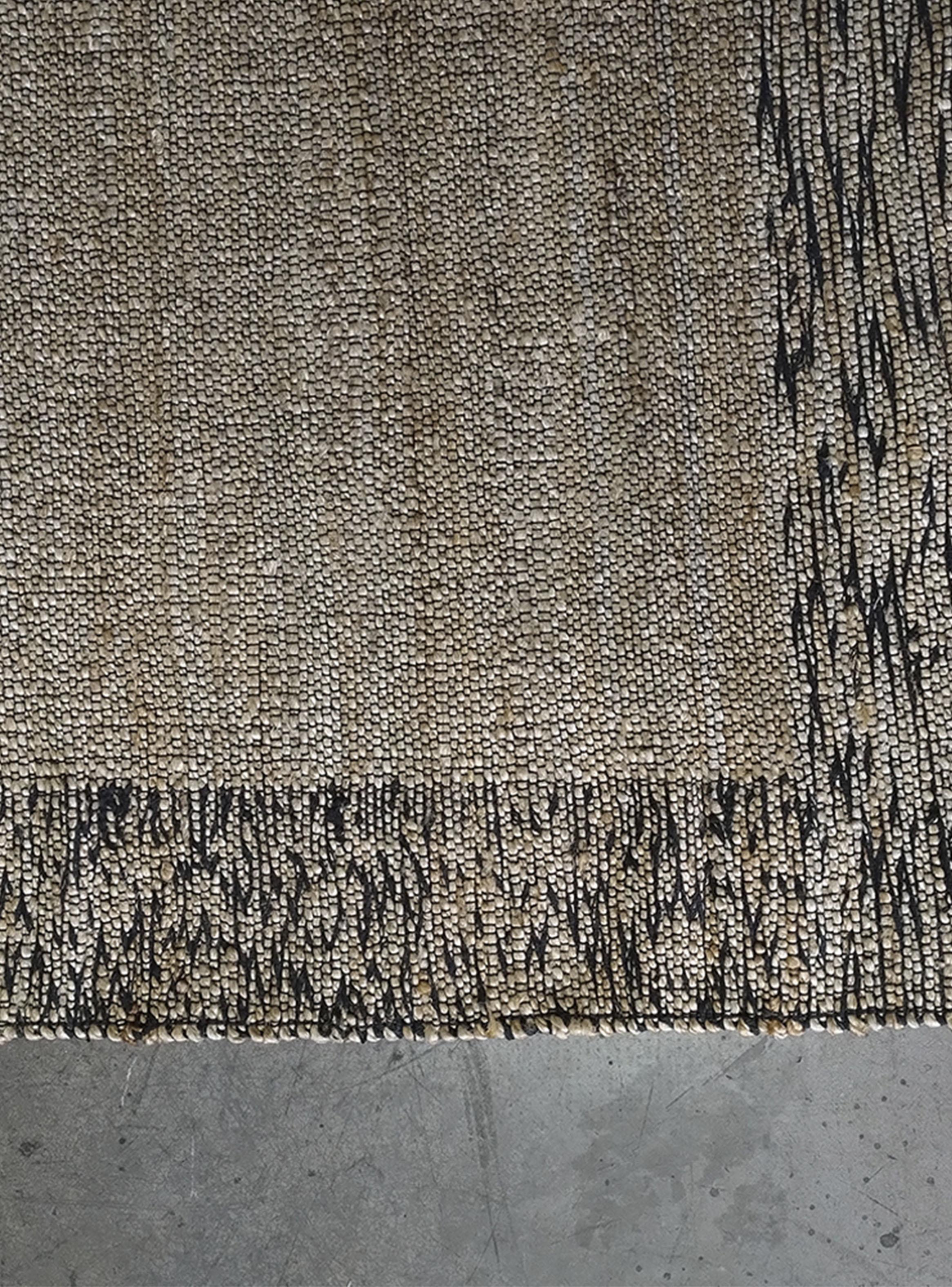 Alfombra Yute 70x200 Melange Negro& Beige-1