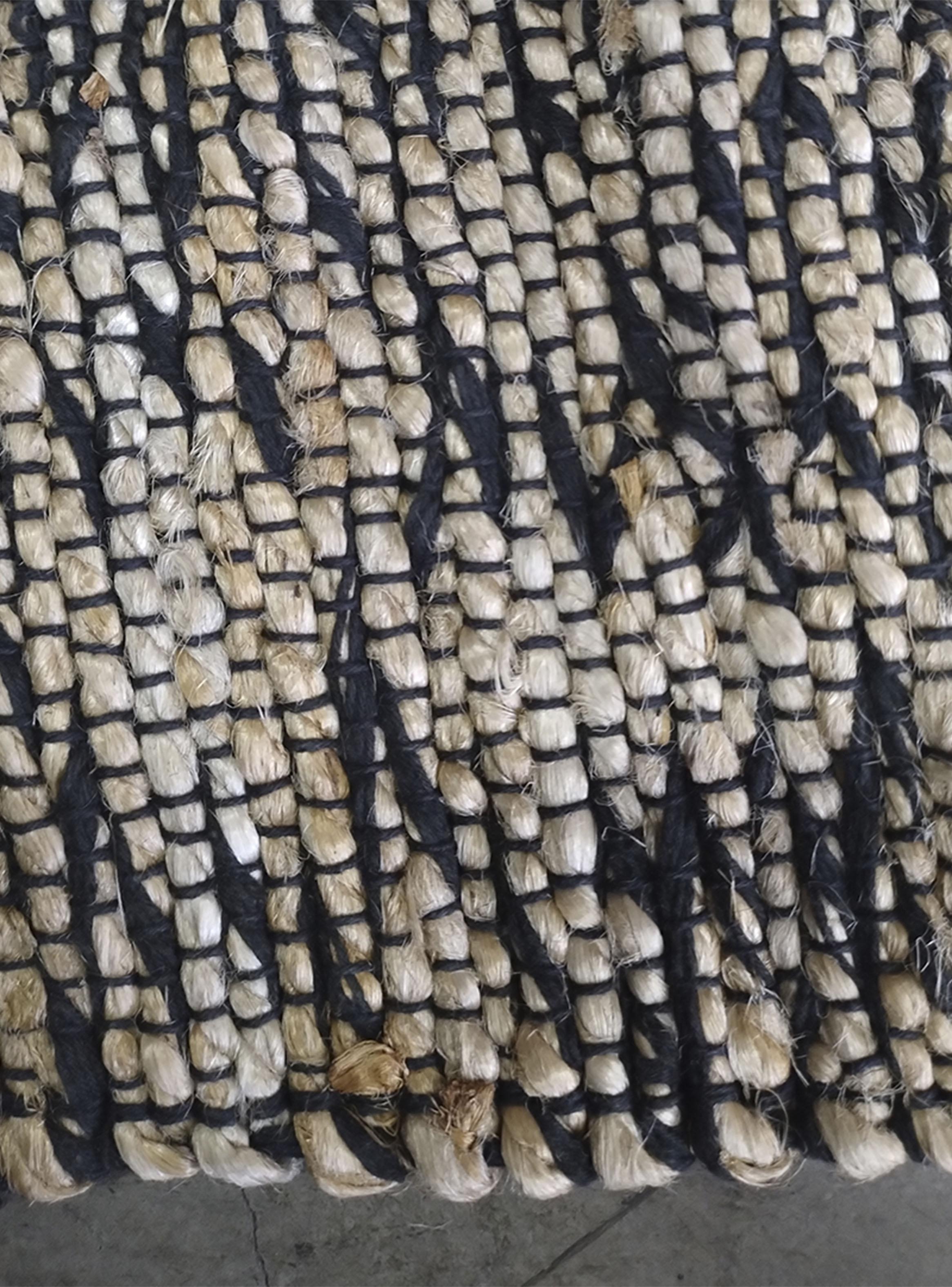 Alfombra Yute 70x200 Melange Negro& Beige-2
