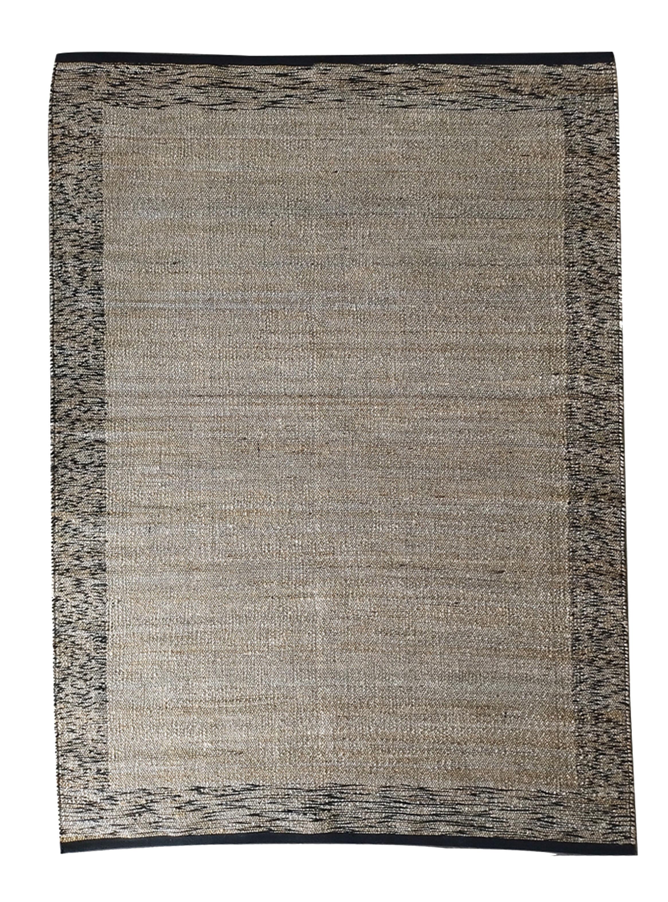 Alfombra Yute 70x200 Melange Negro& Beige-0
