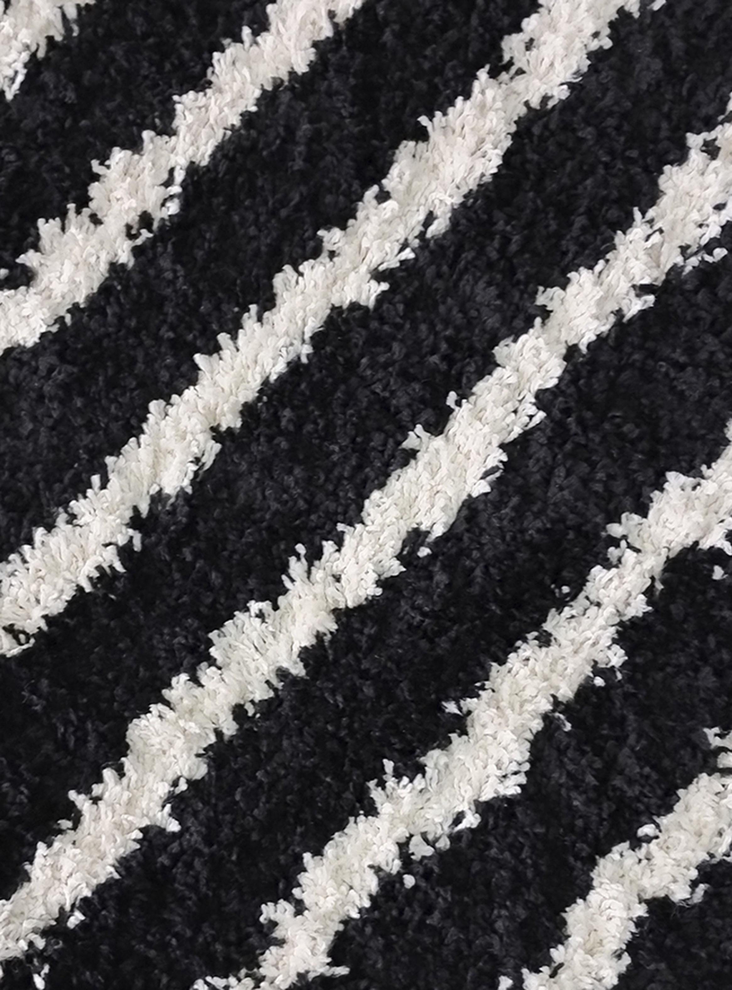 Alfombra Shaggy Guiza 70x200 Negro-1