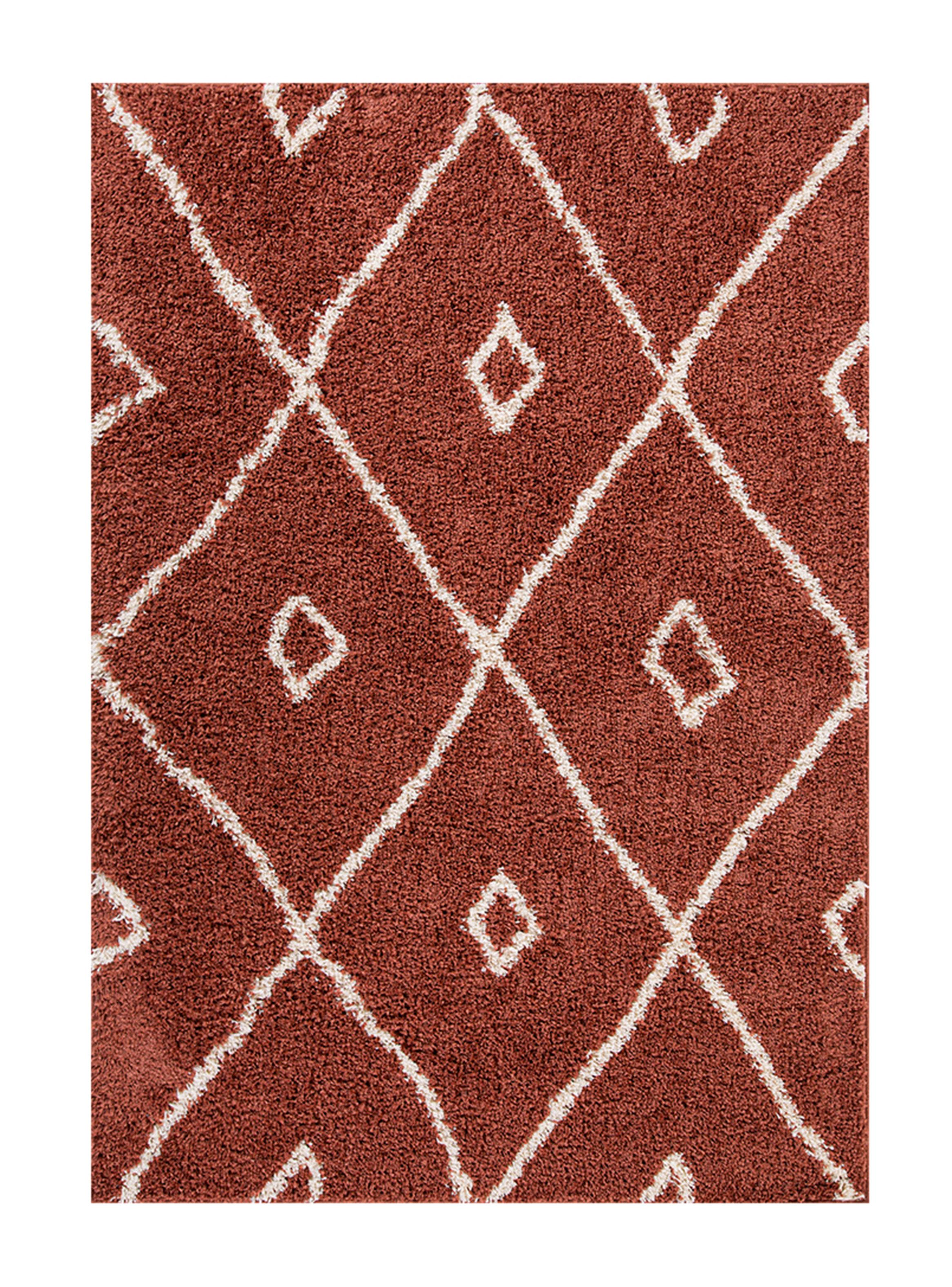 Alfombra Shaggy Guiza 70x200 Terracot-0