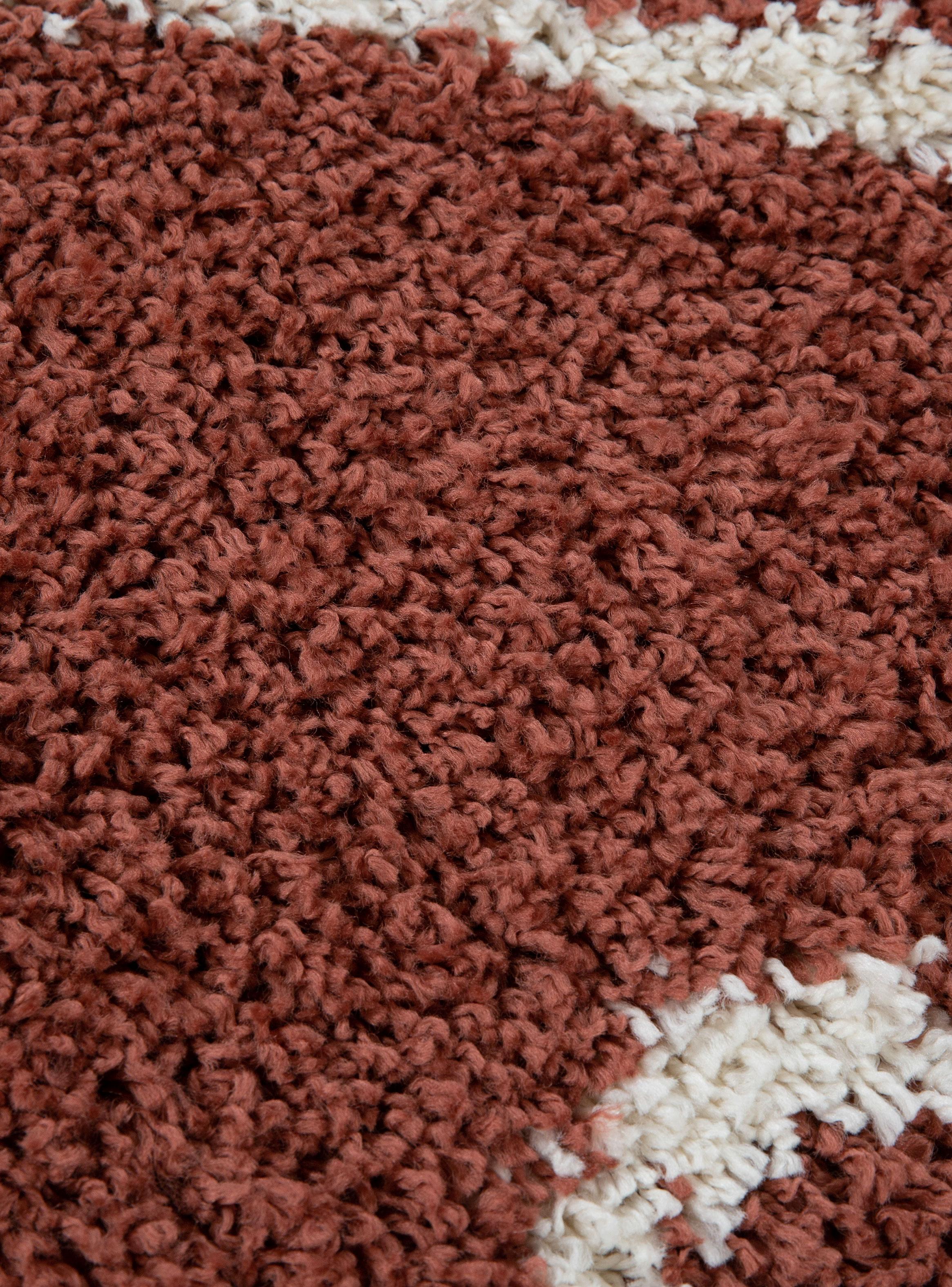 Alfombra Shaggy Guiza 70x200 Terracot-1
