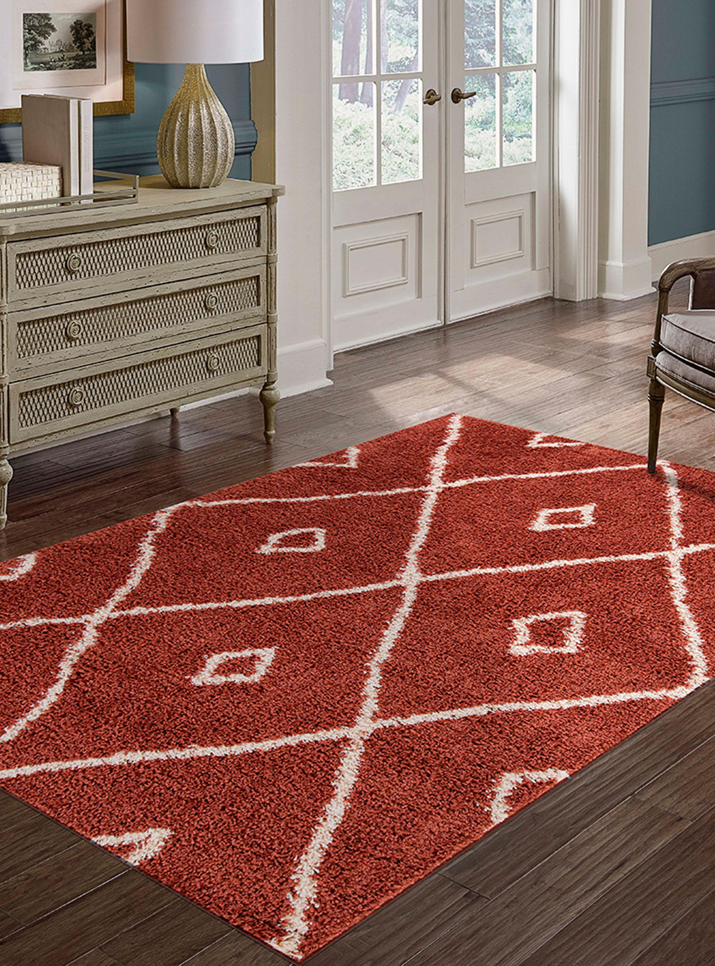 Alfombra Shaggy Guiza 70x200 Terracot-2