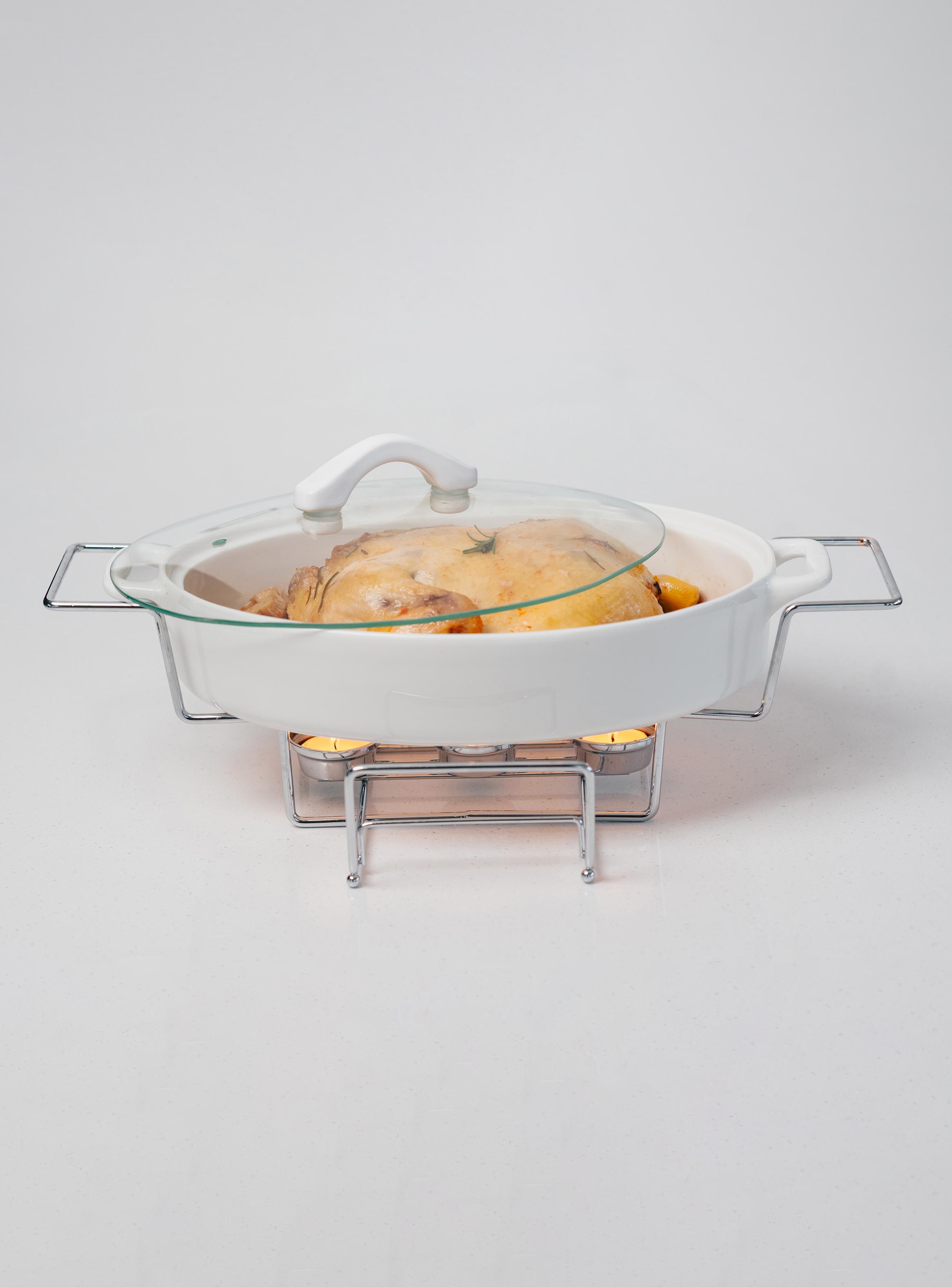 Fuente de Horno Ovalada + Base Metálica-2