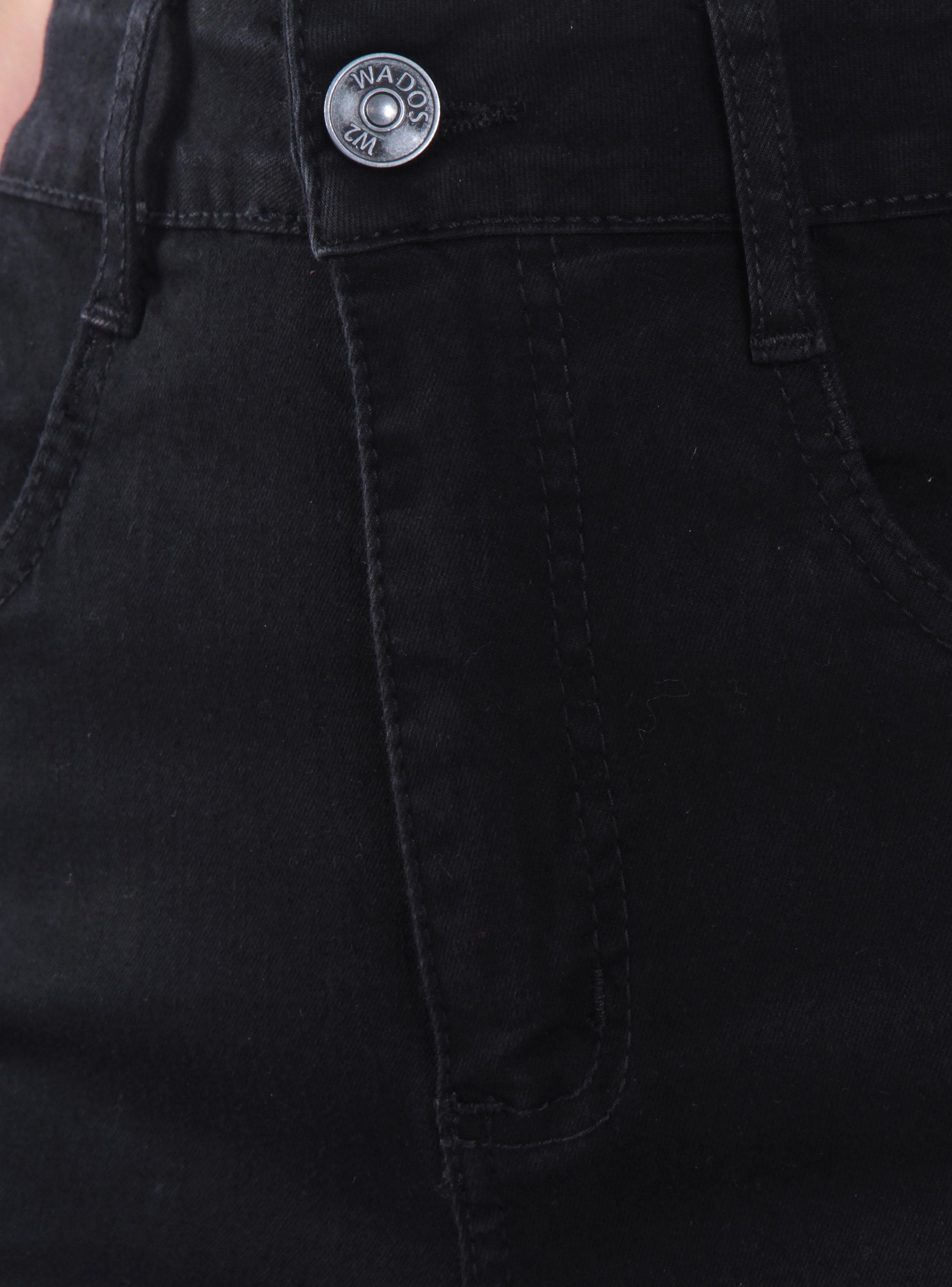 Jeans Wide Tiro Alto Pretina con Cortes en Piernas-2