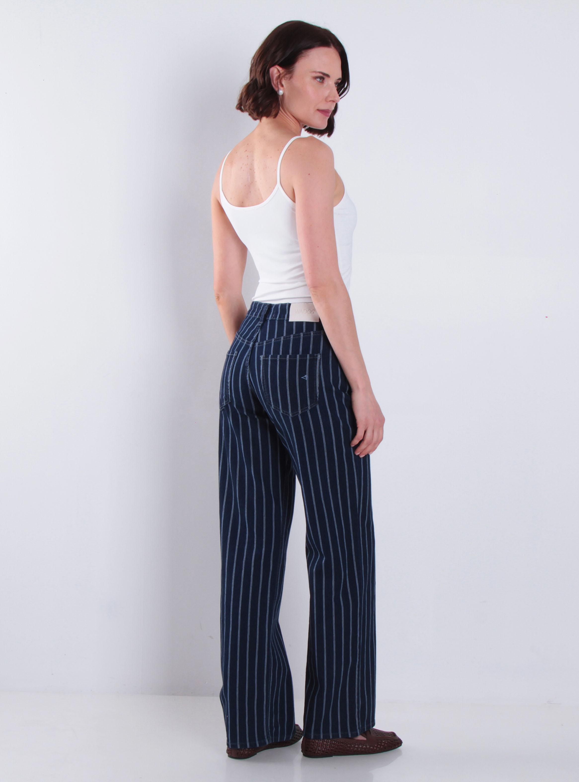 Jeans Listado Wide Leg Julietta-4