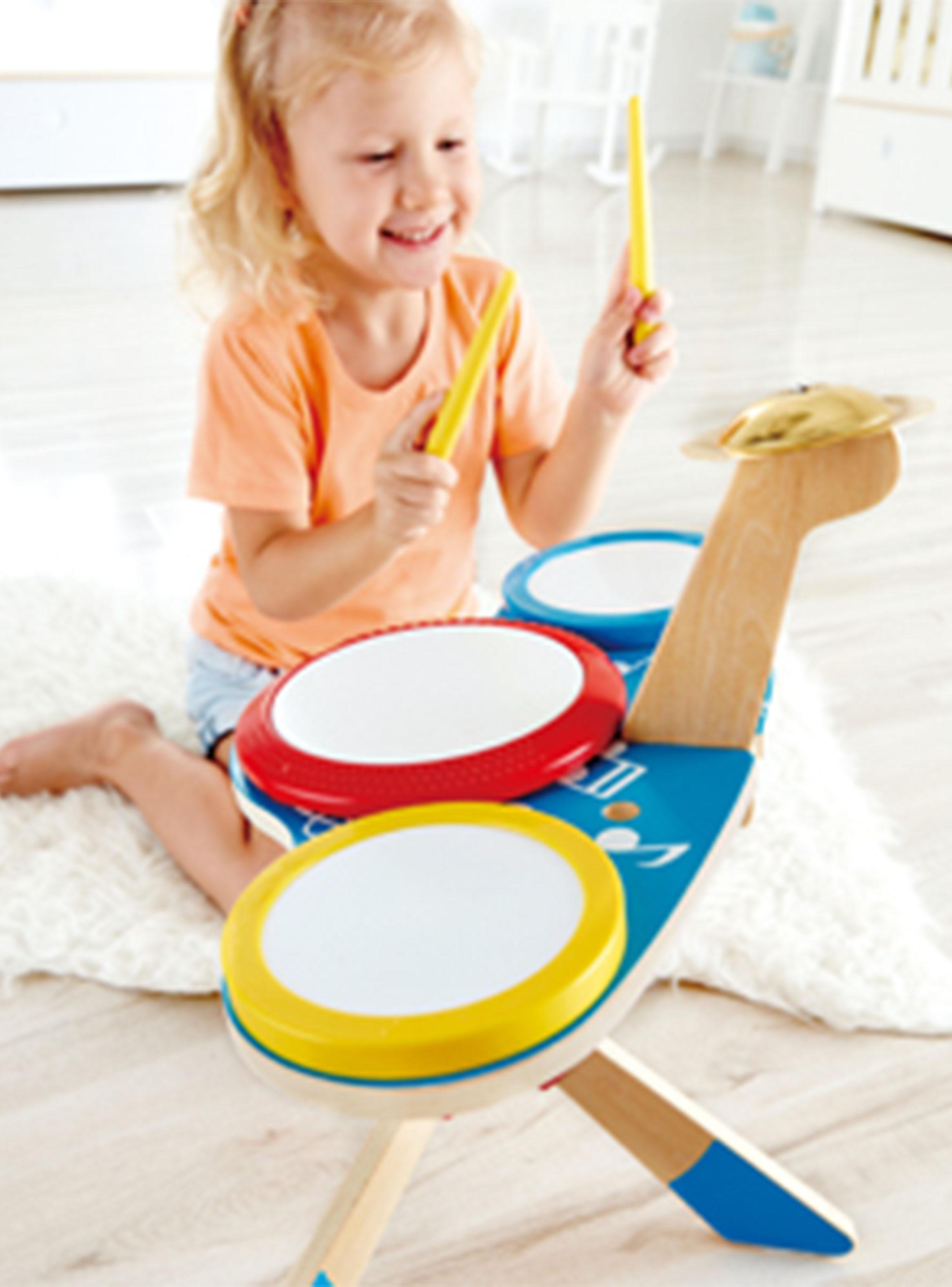 Batería Musical Tricolor Madera-3