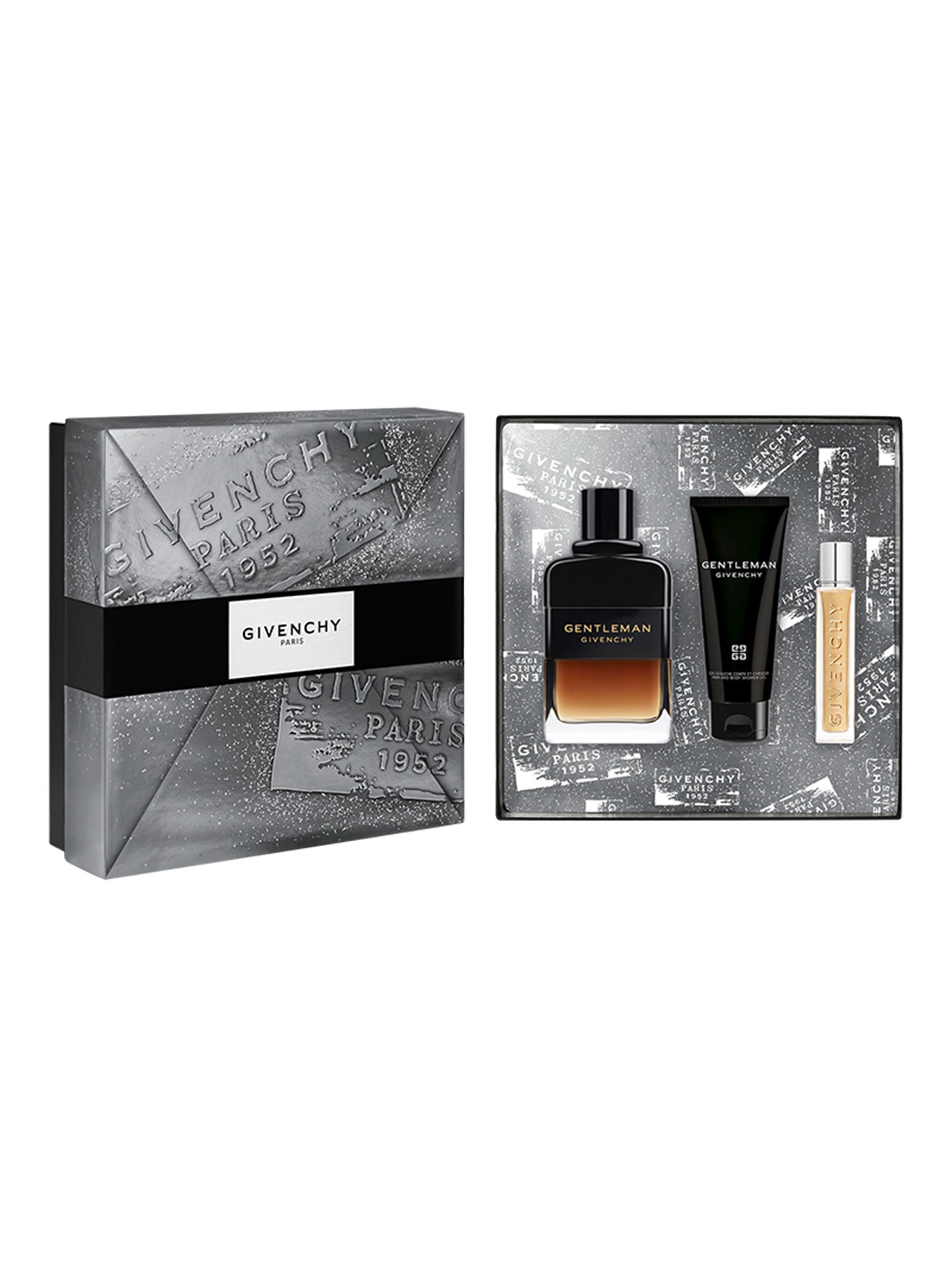 Set de Perfume Gentleman Reserve Privee EDP  Hombre 100 ml + Gel de Ducha 75 ml + Travel Size 10 ml-1