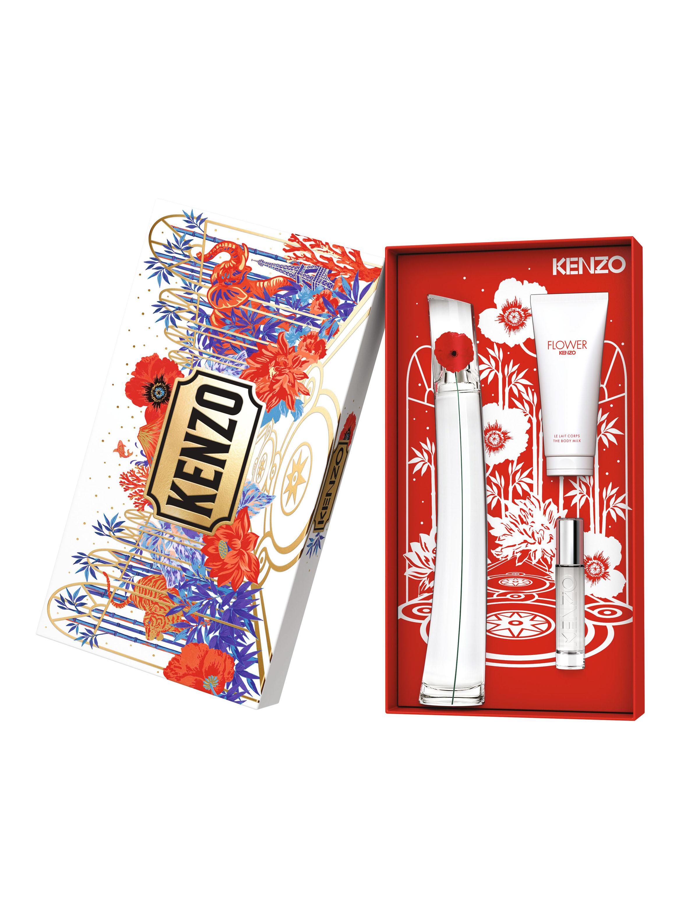 Set Perfume Flower by Kenzo EDP Mujer 100 ml + Travel Size 10 ml + Bálsamo Humectante 75 ml-1